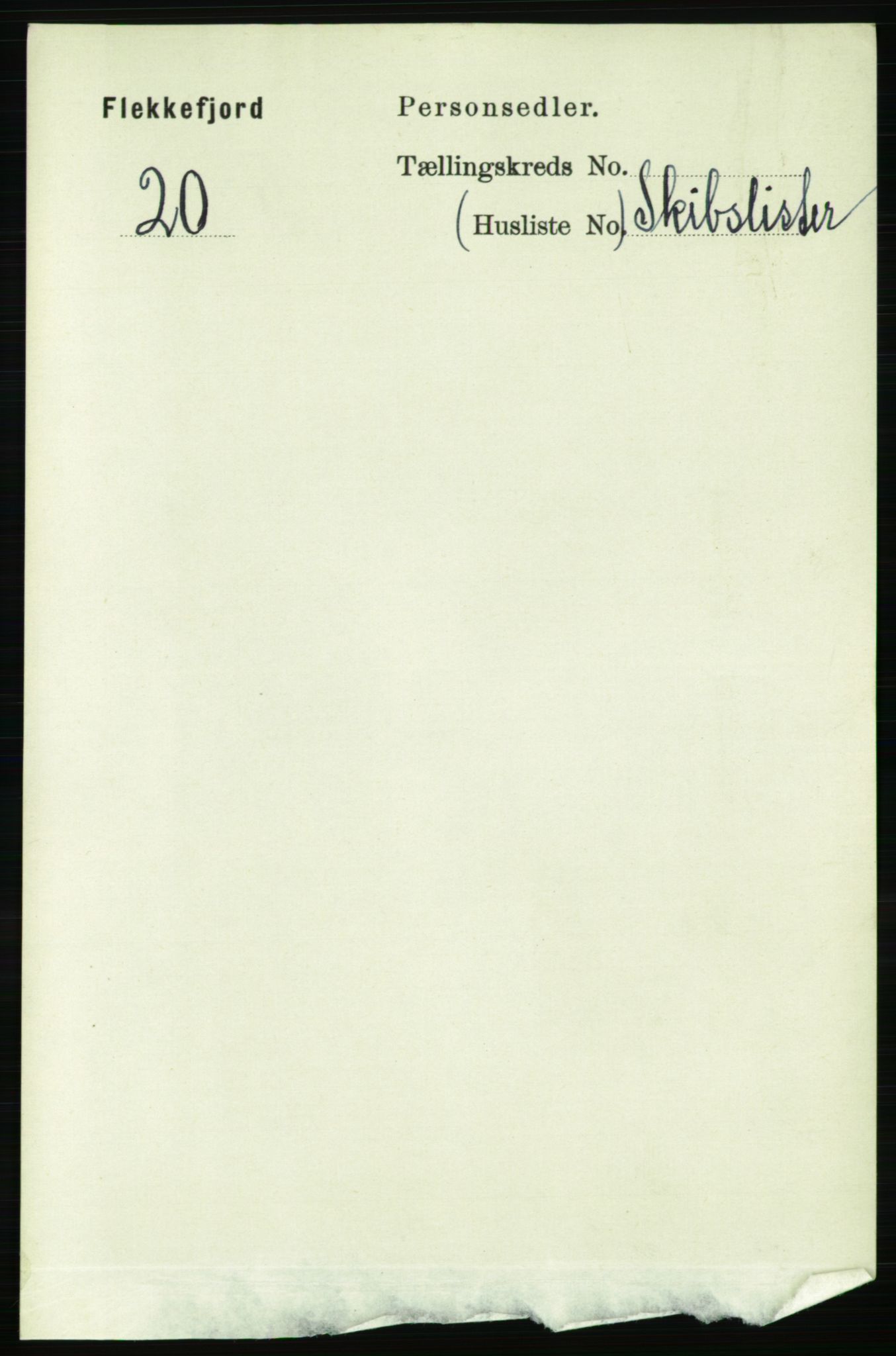 RA, 1891 census for 1004 Flekkefjord, 1891, p. 2352