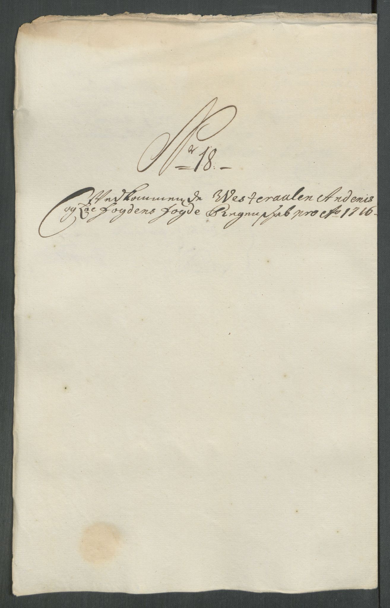 Rentekammeret inntil 1814, Reviderte regnskaper, Fogderegnskap, AV/RA-EA-4092/R67/L4682: Fogderegnskap Vesterålen, Andenes og Lofoten, 1716, p. 138