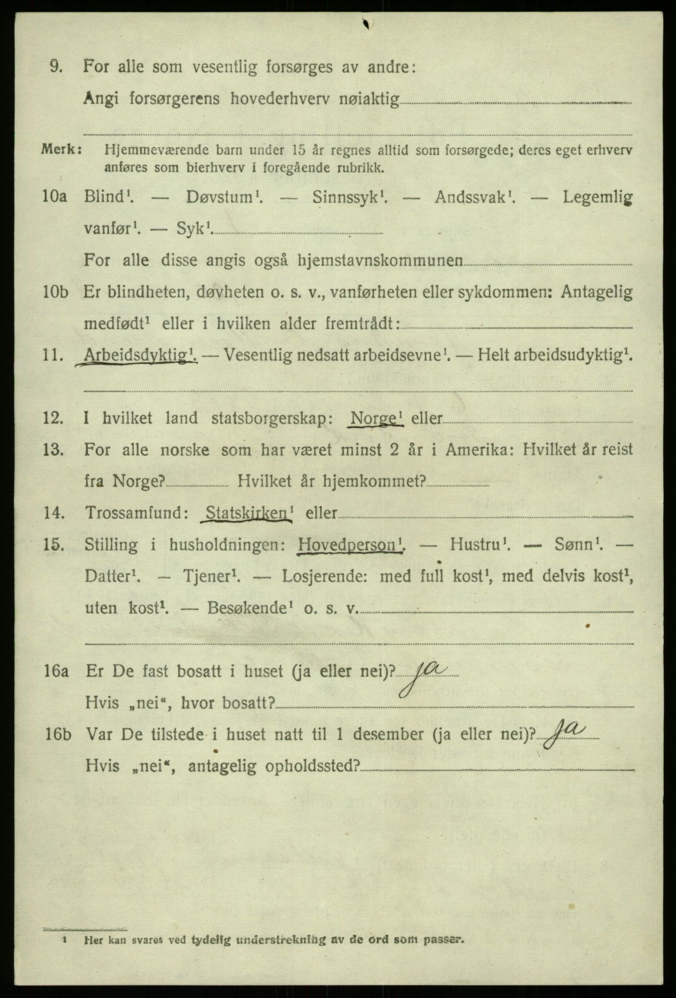 SAB, 1920 census for Strandvik, 1920, p. 4327