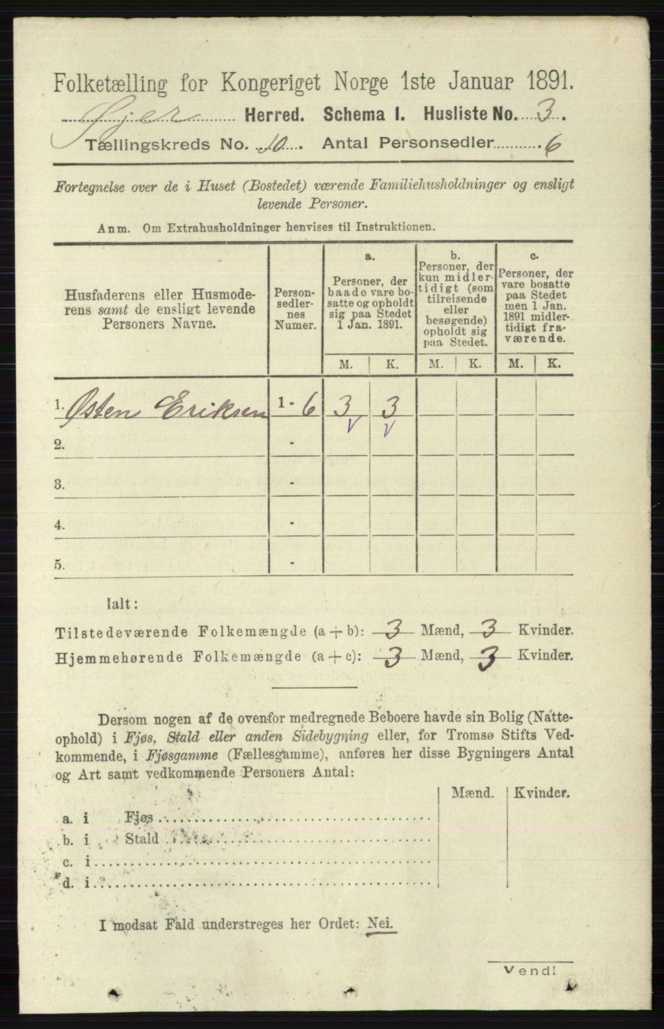 RA, 1891 census for 0521 Øyer, 1891, p. 3497