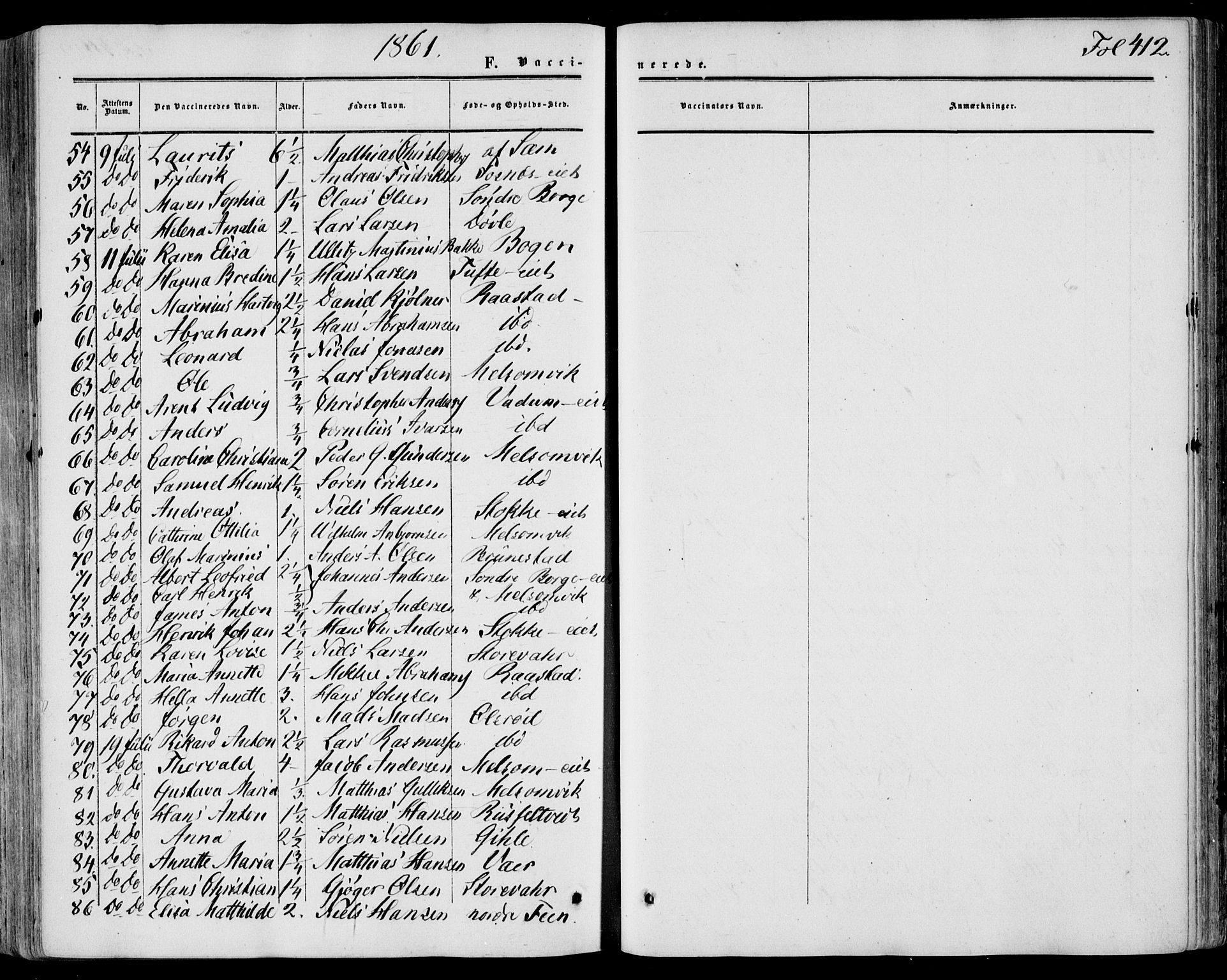 Stokke kirkebøker, SAKO/A-320/F/Fa/L0008: Parish register (official) no. I 8, 1858-1871, p. 412