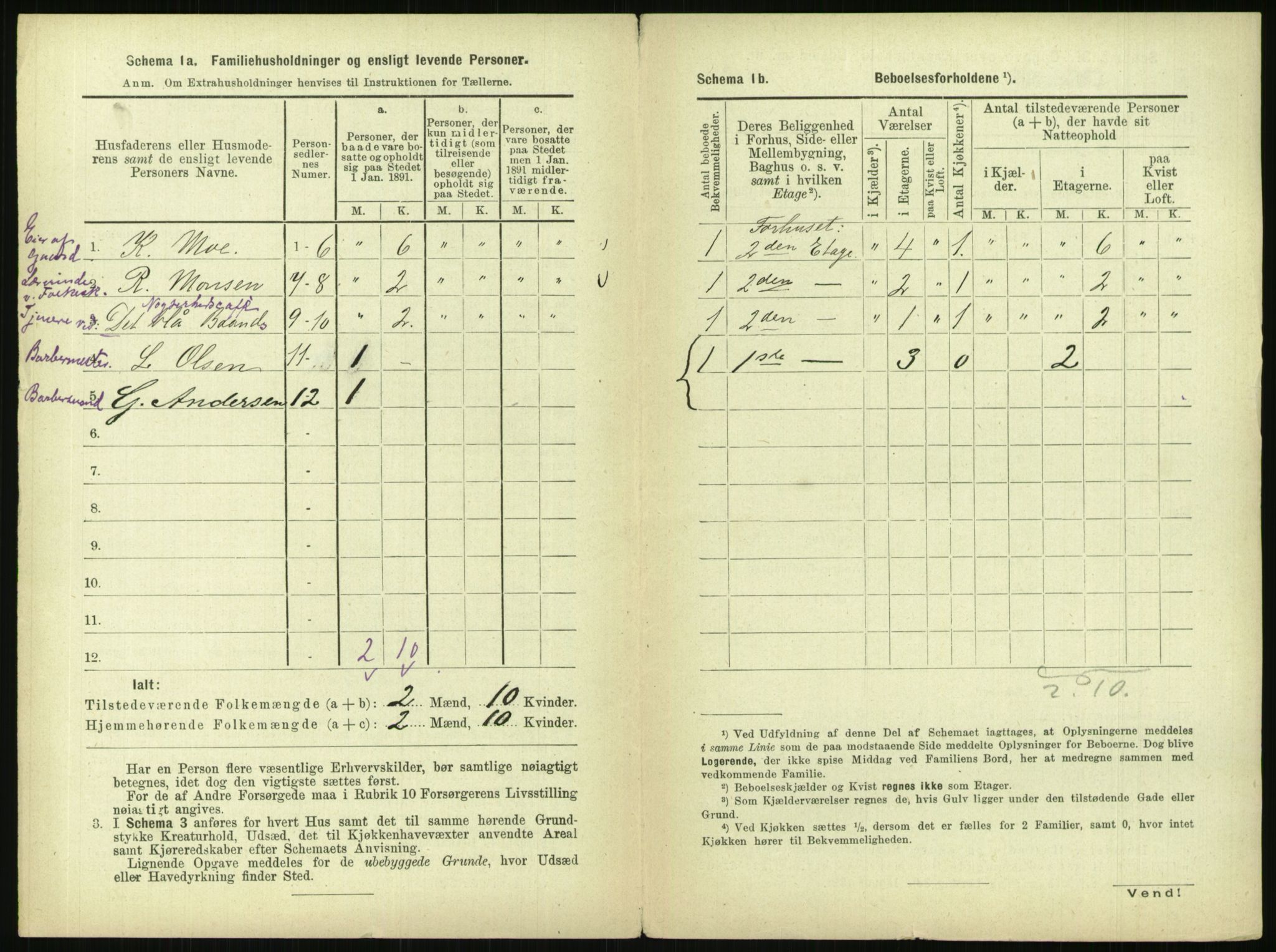 RA, 1891 census for 0301 Kristiania, 1891, p. 83134