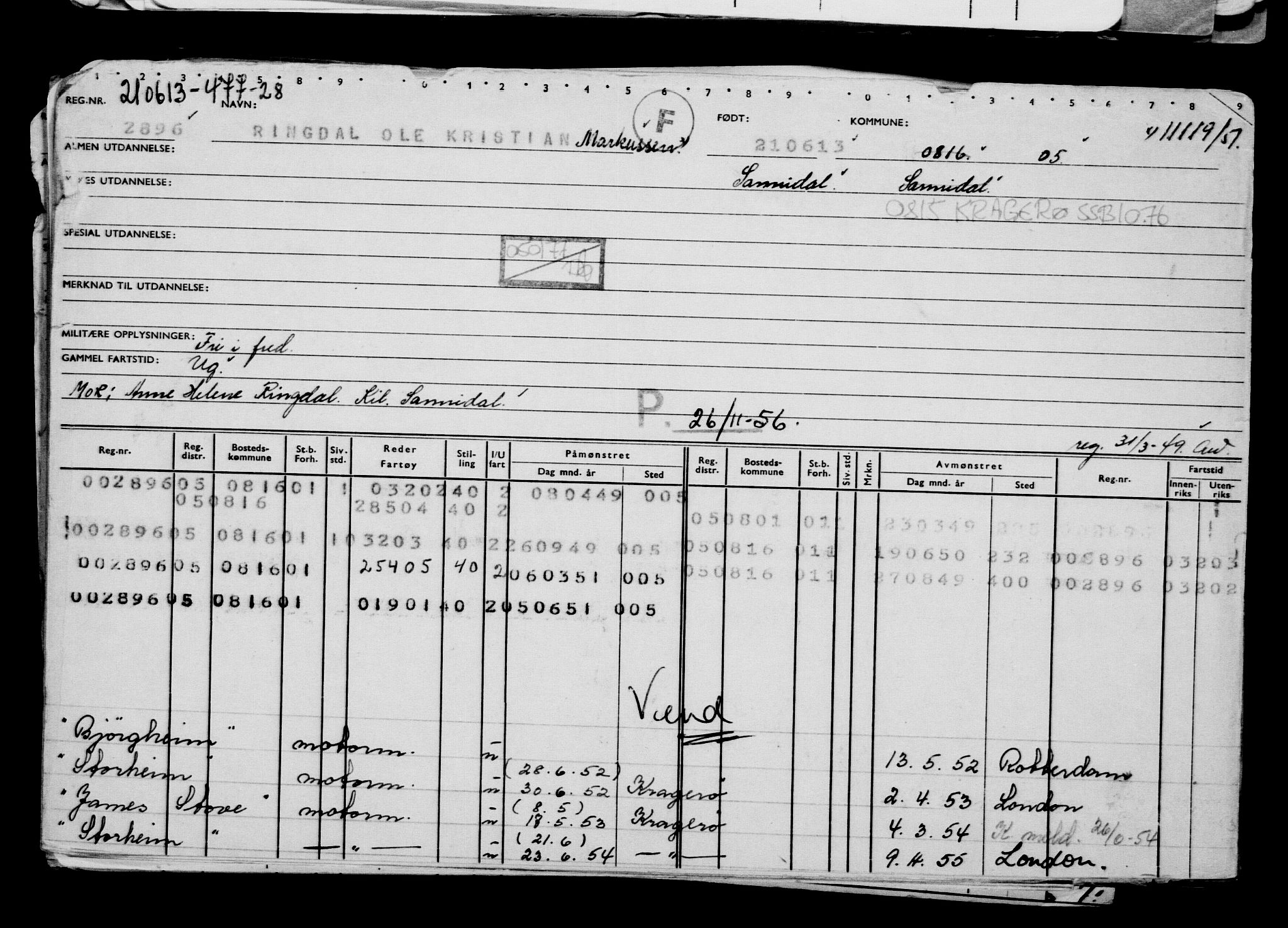 Direktoratet for sjømenn, AV/RA-S-3545/G/Gb/L0113: Hovedkort, 1913, p. 428