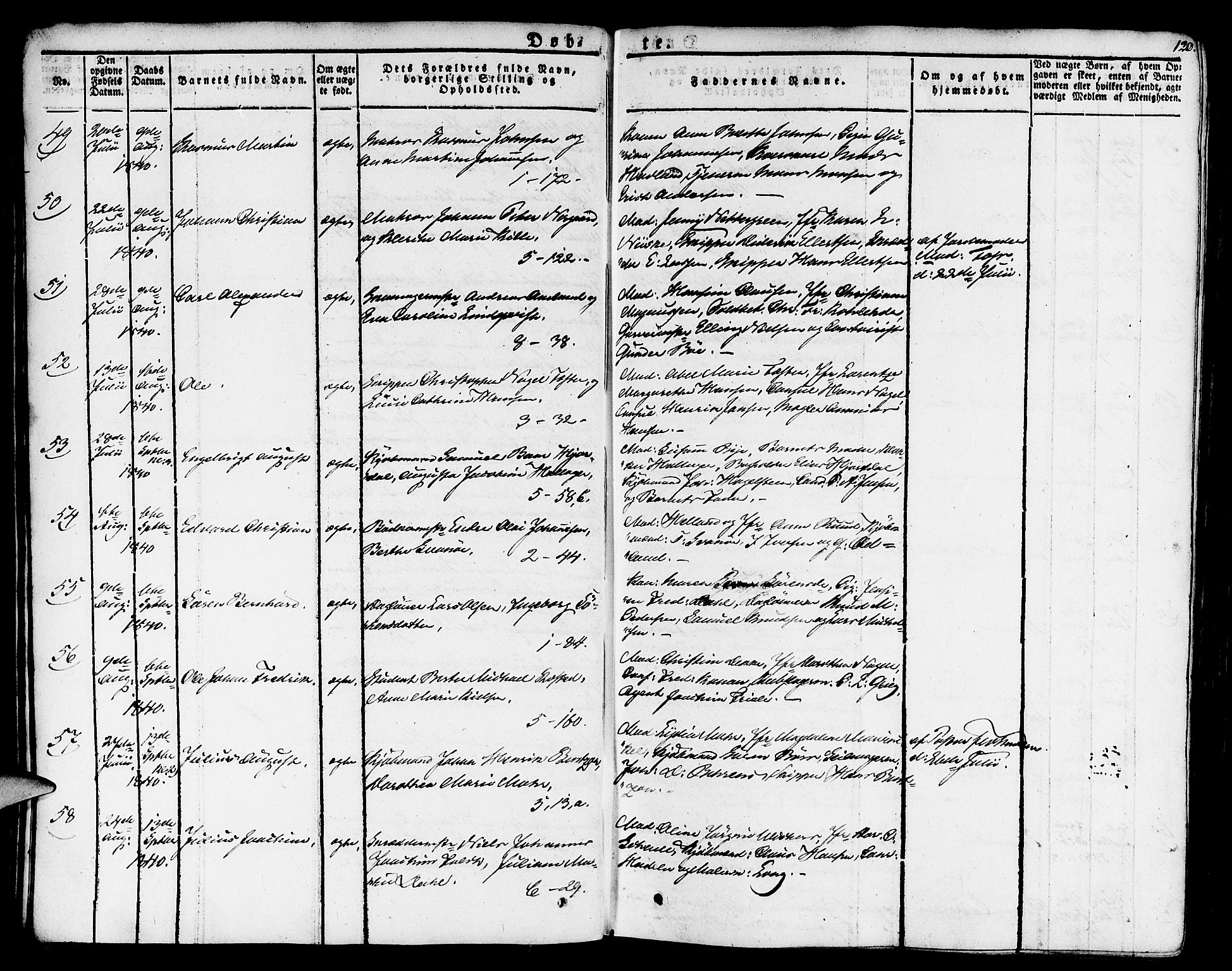 Nykirken Sokneprestembete, AV/SAB-A-77101/H/Haa/L0012: Parish register (official) no. A 12, 1821-1844, p. 120