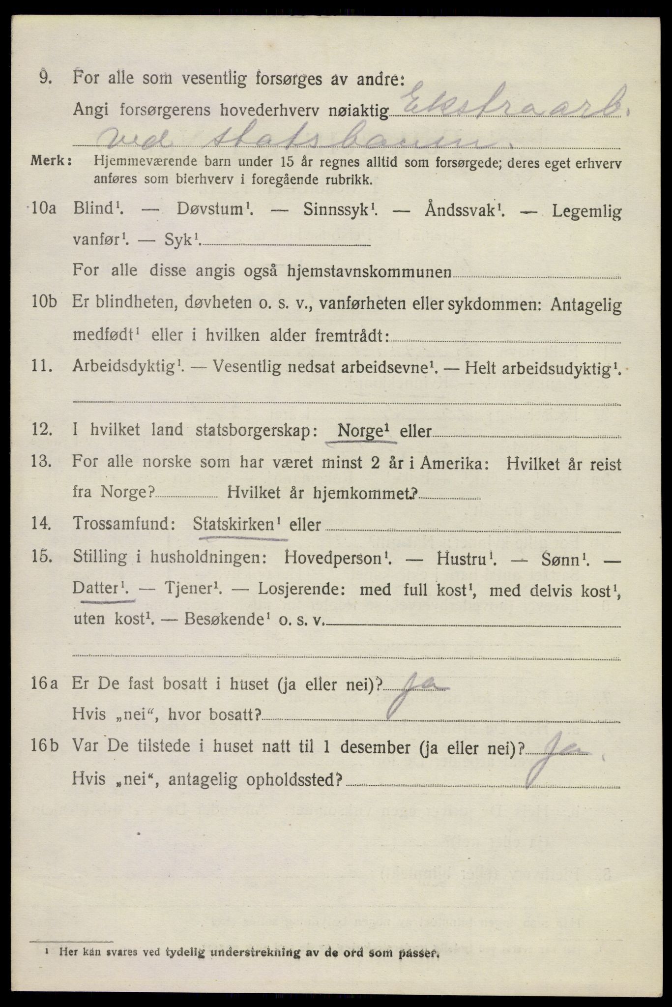 SAKO, 1920 census for Tjølling, 1920, p. 6926