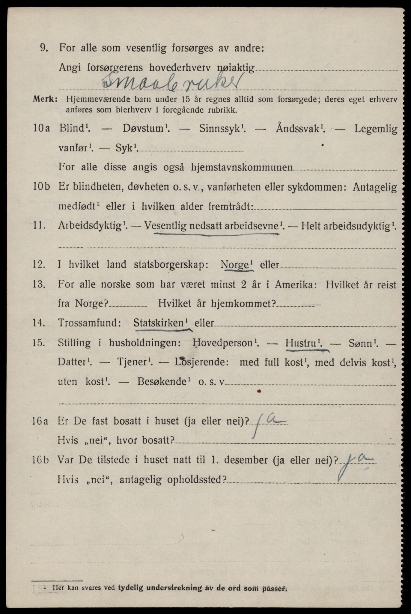 SAST, 1920 census for Ogna, 1920, p. 1746