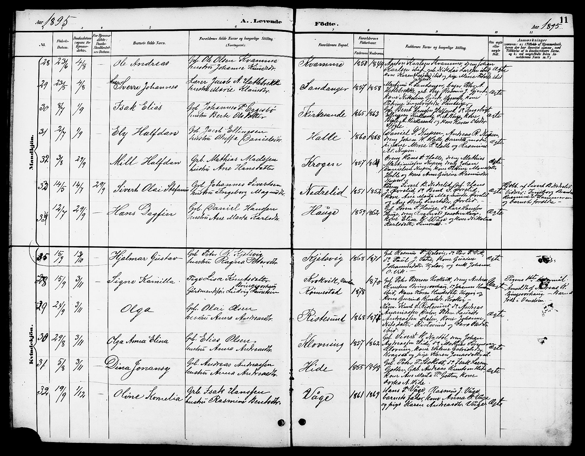 Ministerialprotokoller, klokkerbøker og fødselsregistre - Møre og Romsdal, AV/SAT-A-1454/503/L0049: Parish register (copy) no. 503C04, 1894-1915, p. 11