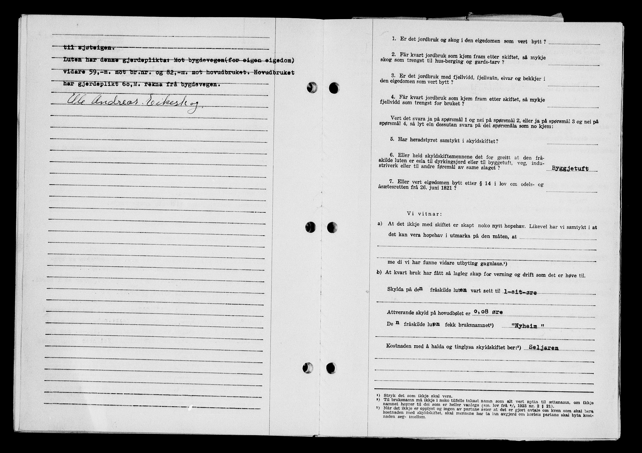 Karmsund sorenskriveri, AV/SAST-A-100311/01/II/IIB/L0125: Mortgage book no. 105A, 1957-1957, Diary no: : 2170/1957