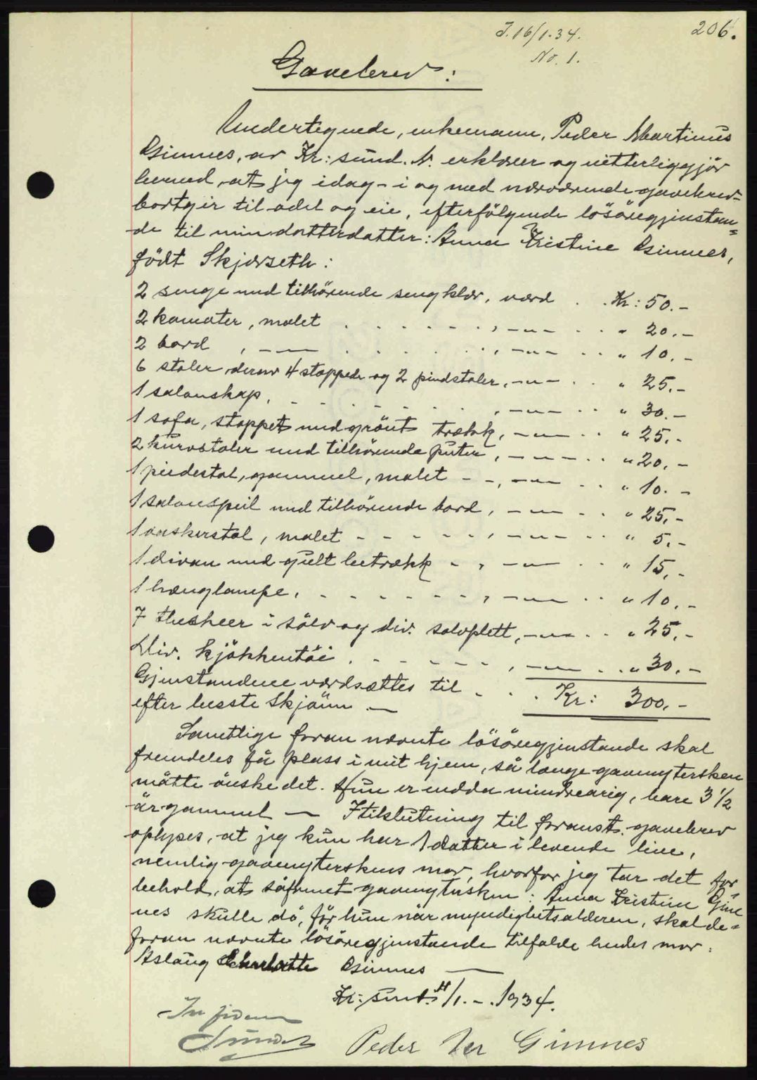 Kristiansund byfogd, AV/SAT-A-4587/A/27: Mortgage book no. 27, 1933-1934, Deed date: 16.01.1934