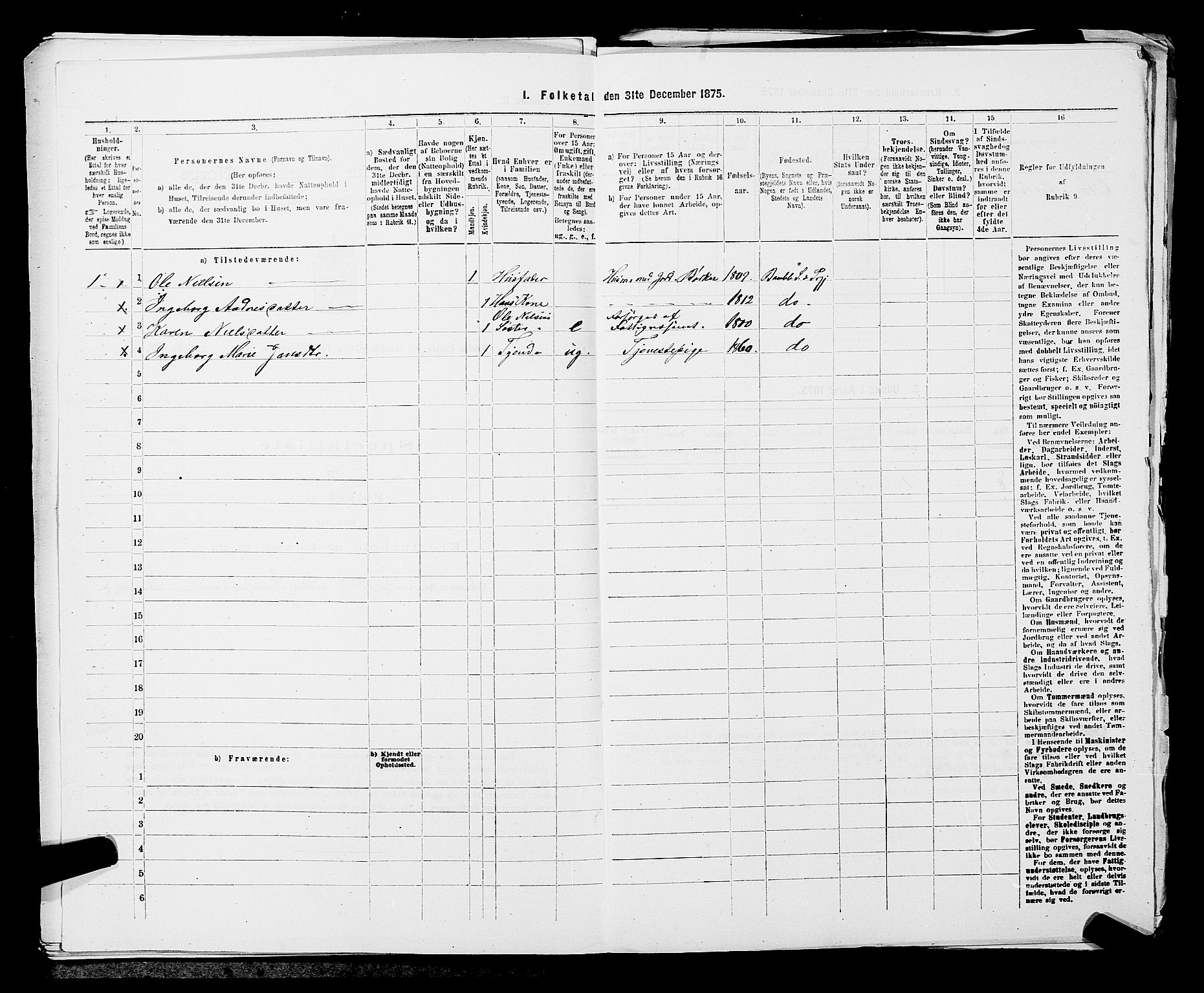 SAKO, 1875 census for 0814L Bamble/Bamble, 1875, p. 938