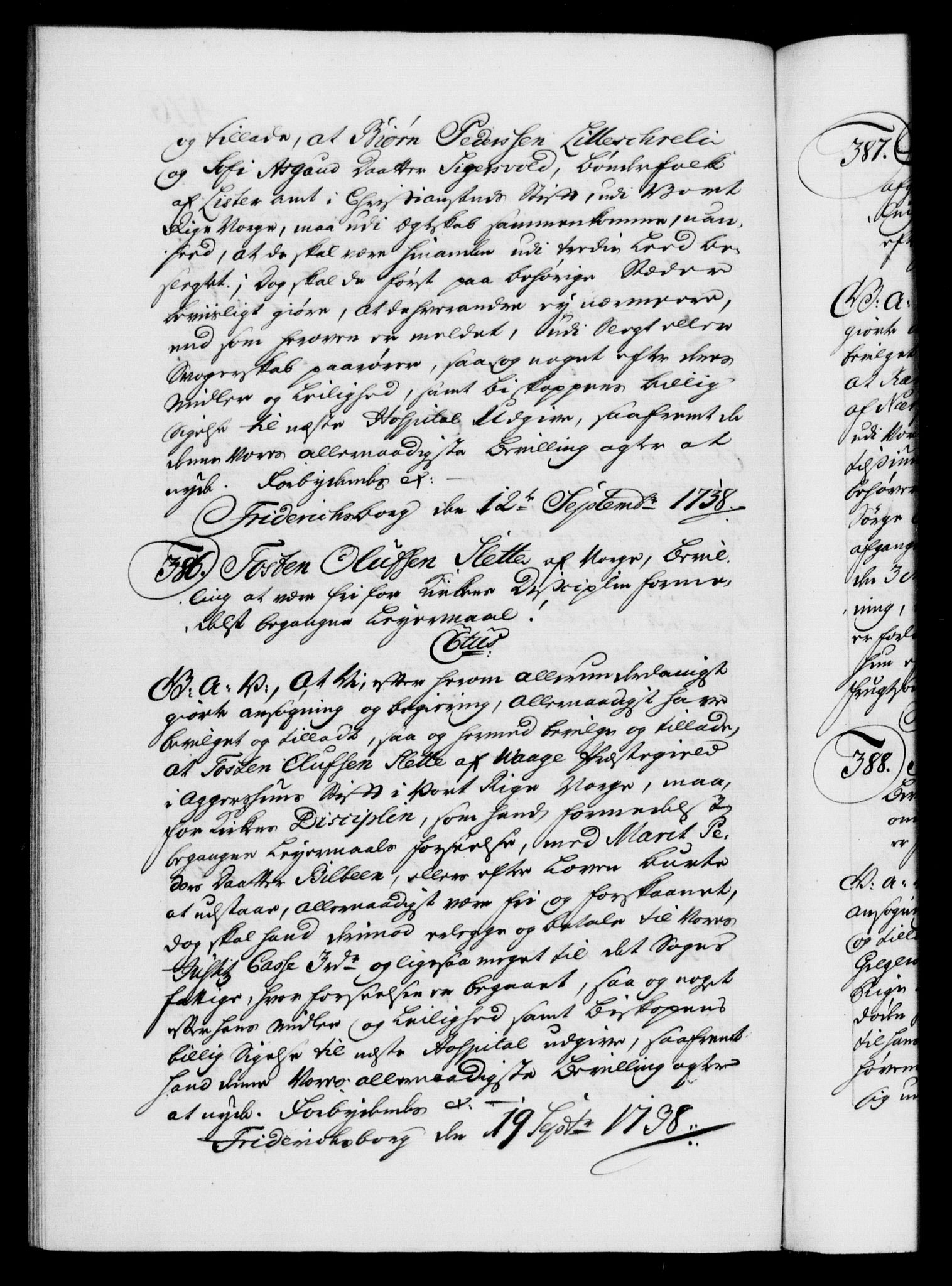 Danske Kanselli 1572-1799, AV/RA-EA-3023/F/Fc/Fca/Fcaa/L0030: Norske registre, 1737-1738, p. 476b