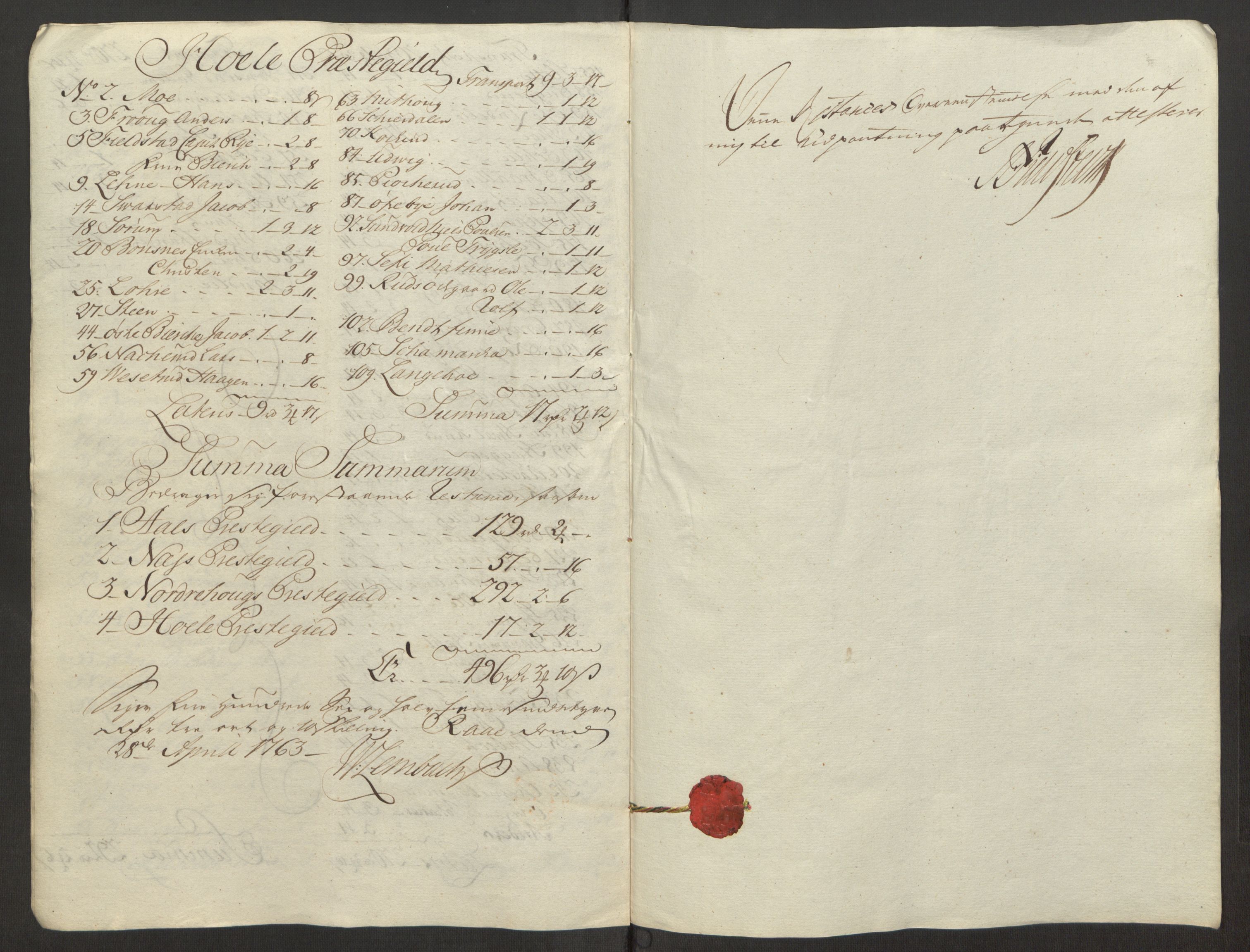 Rentekammeret inntil 1814, Reviderte regnskaper, Fogderegnskap, AV/RA-EA-4092/R23/L1565: Ekstraskatten Ringerike og Hallingdal, 1762-1763, p. 337