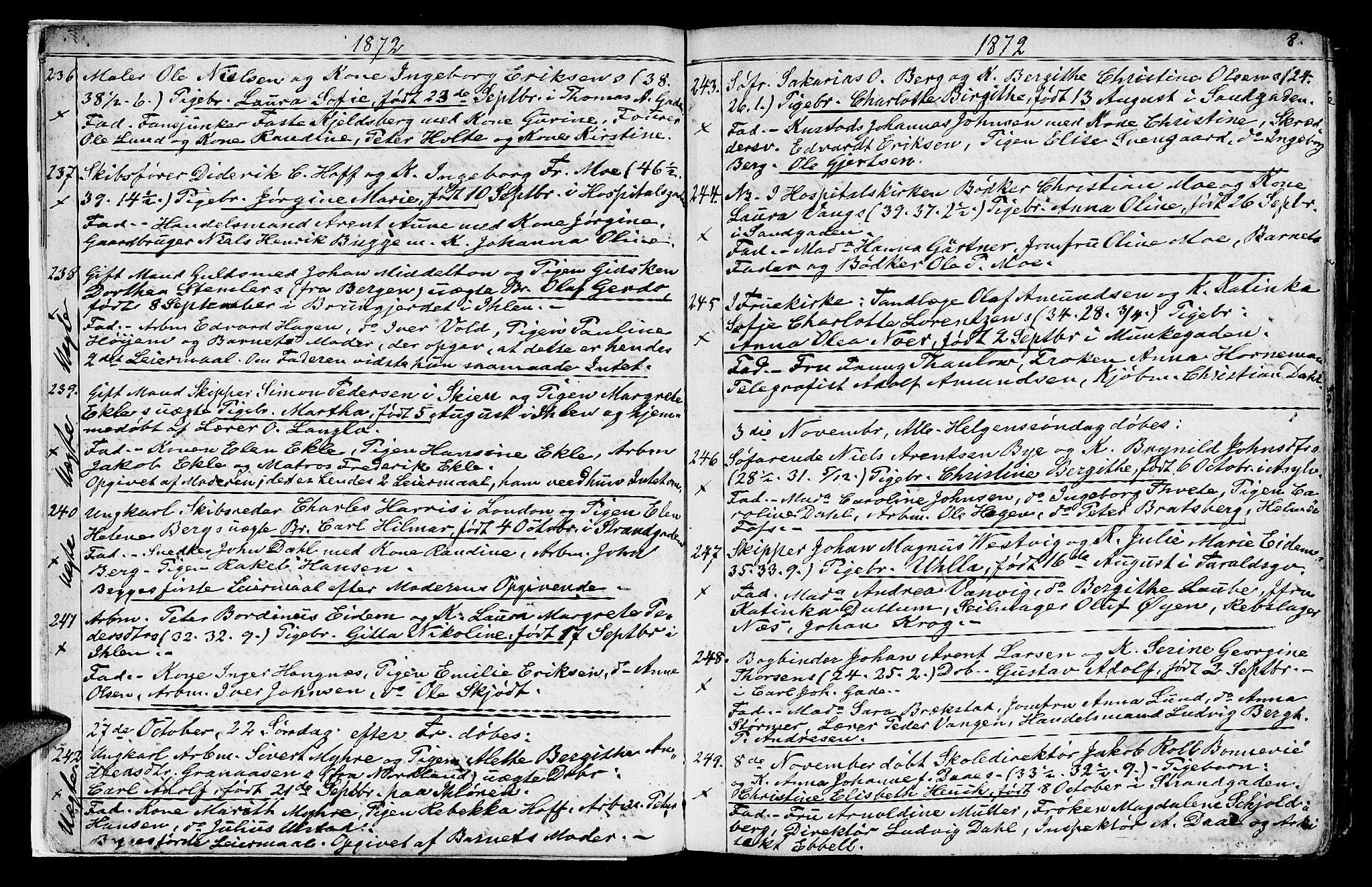 Ministerialprotokoller, klokkerbøker og fødselsregistre - Sør-Trøndelag, SAT/A-1456/602/L0142: Parish register (copy) no. 602C10, 1872-1894, p. 8