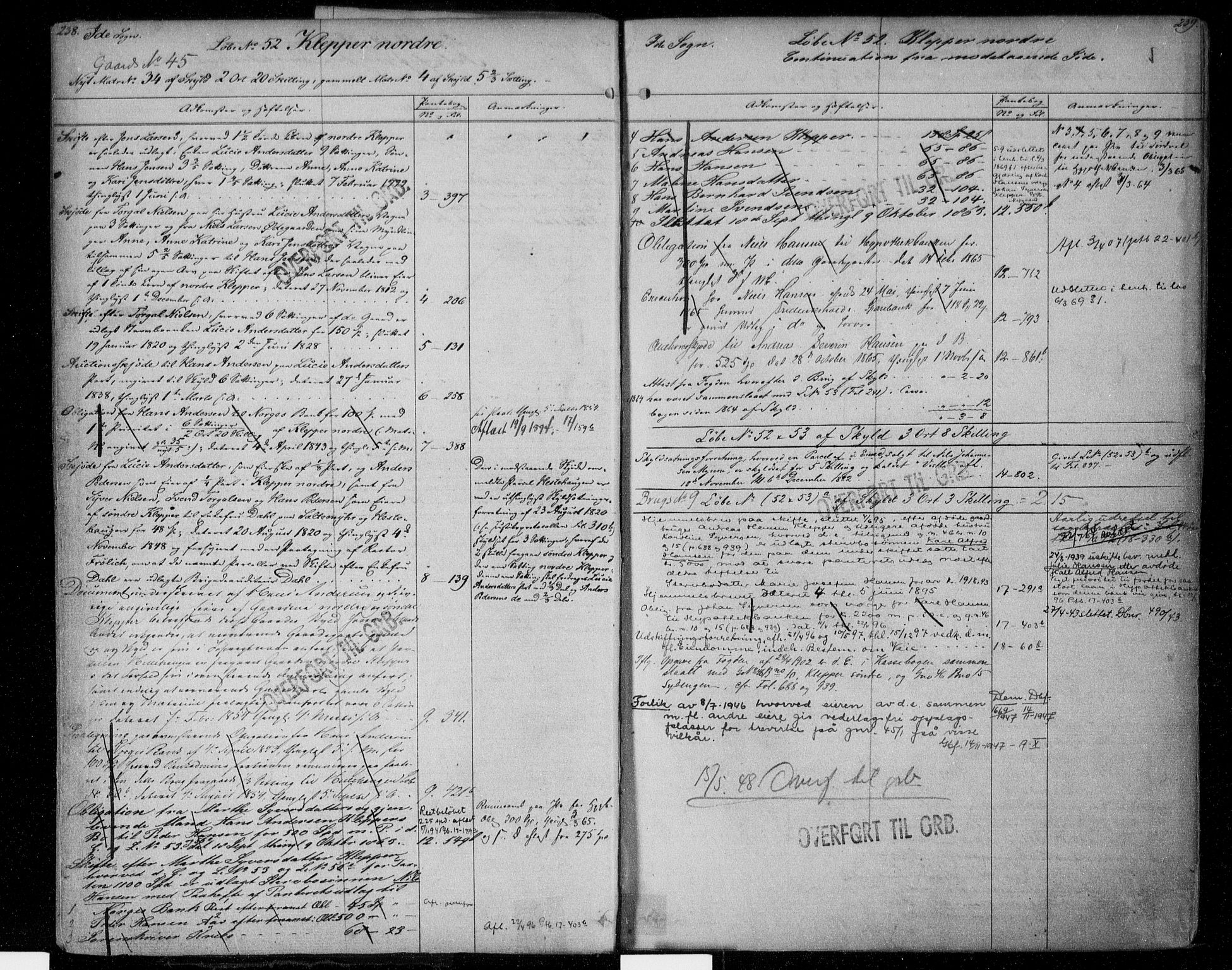 Idd og Marker sorenskriveri, SAO/A-10283/G/Ga/Gac/L0001: Mortgage register no. II 1, 1848-1950, p. 238-239