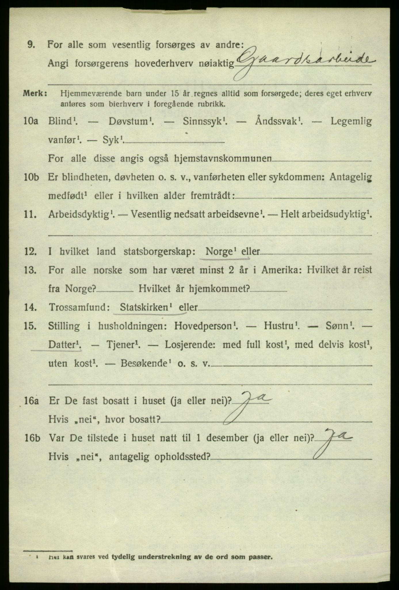 SAB, 1920 census for Haus, 1920, p. 4146