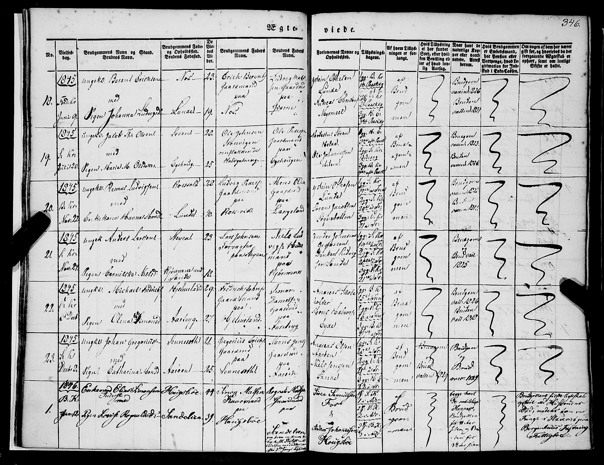 Gaular sokneprestembete, SAB/A-80001/H/Haa: Parish register (official) no. A 4II, 1841-1859, p. 346