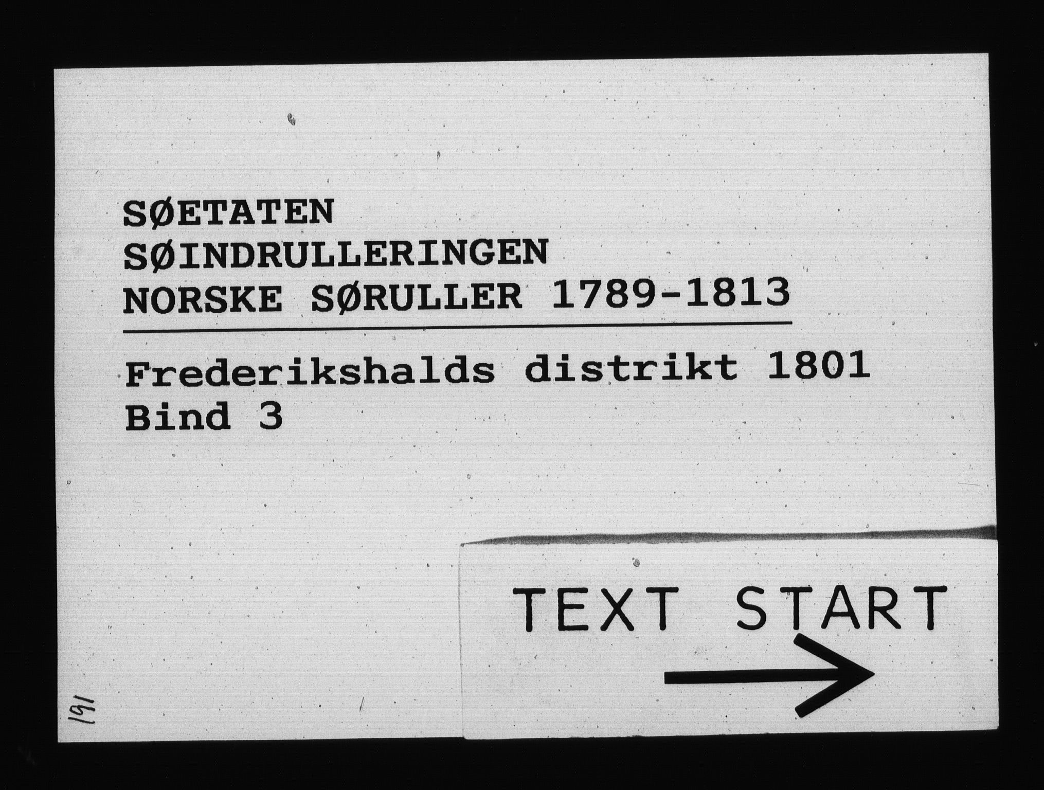 Sjøetaten, RA/EA-3110/F/L0192: Fredrikshalds distrikt, bind 3, 1801