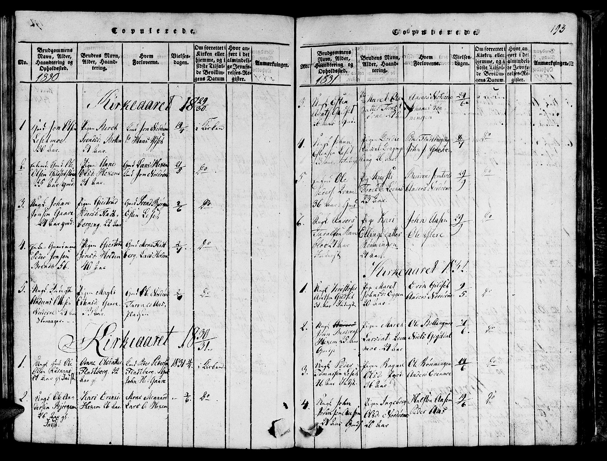Ministerialprotokoller, klokkerbøker og fødselsregistre - Sør-Trøndelag, SAT/A-1456/685/L0976: Parish register (copy) no. 685C01, 1817-1878, p. 193