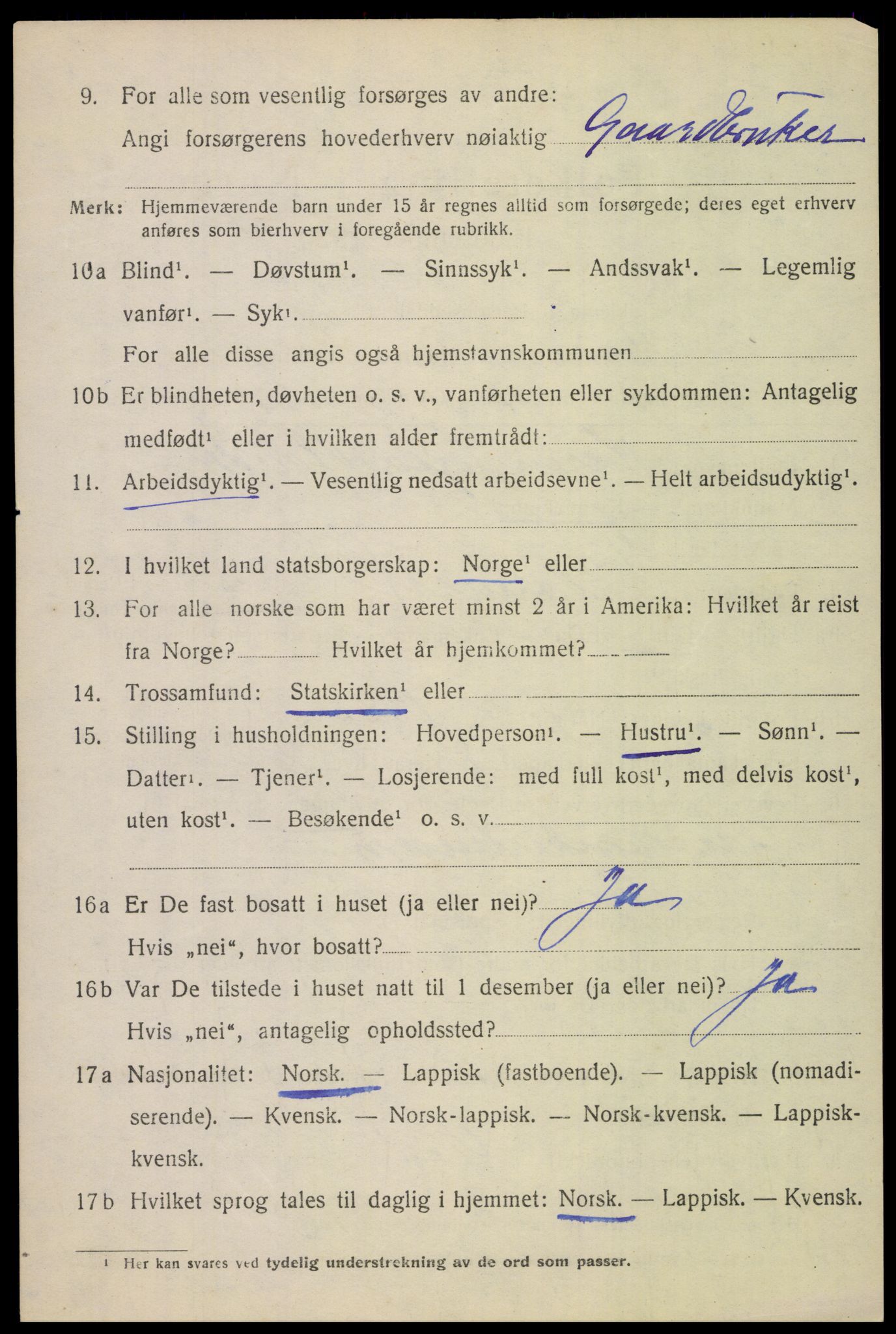 SAT, 1920 census for Beiarn, 1920, p. 2415