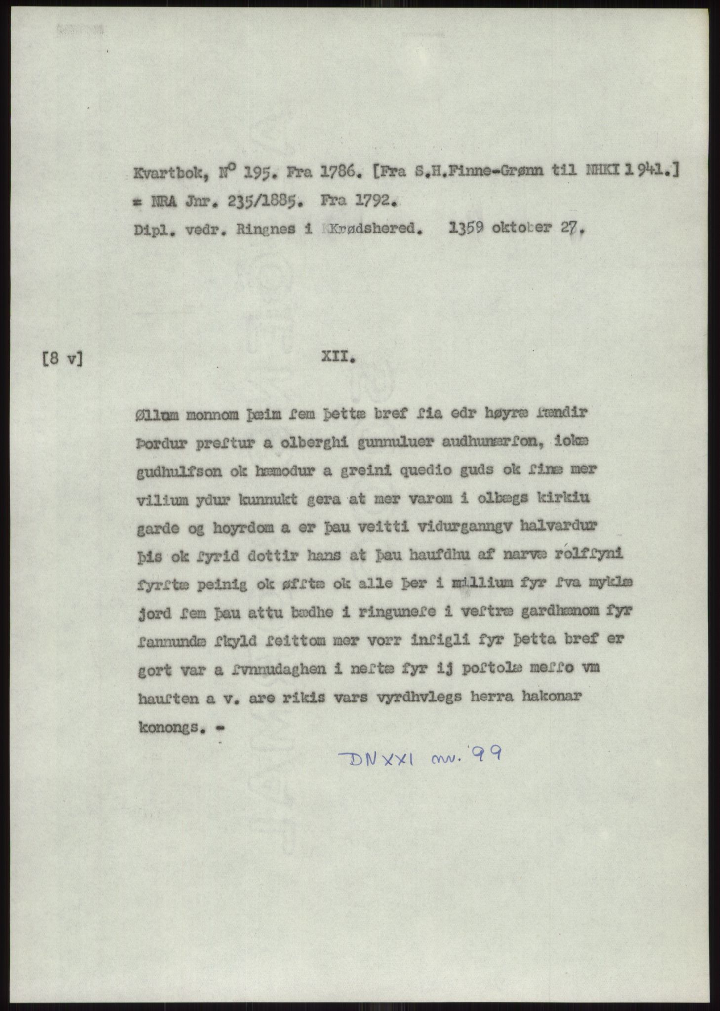 Samlinger til kildeutgivelse, Diplomavskriftsamlingen, AV/RA-EA-4053/H/Ha, p. 837