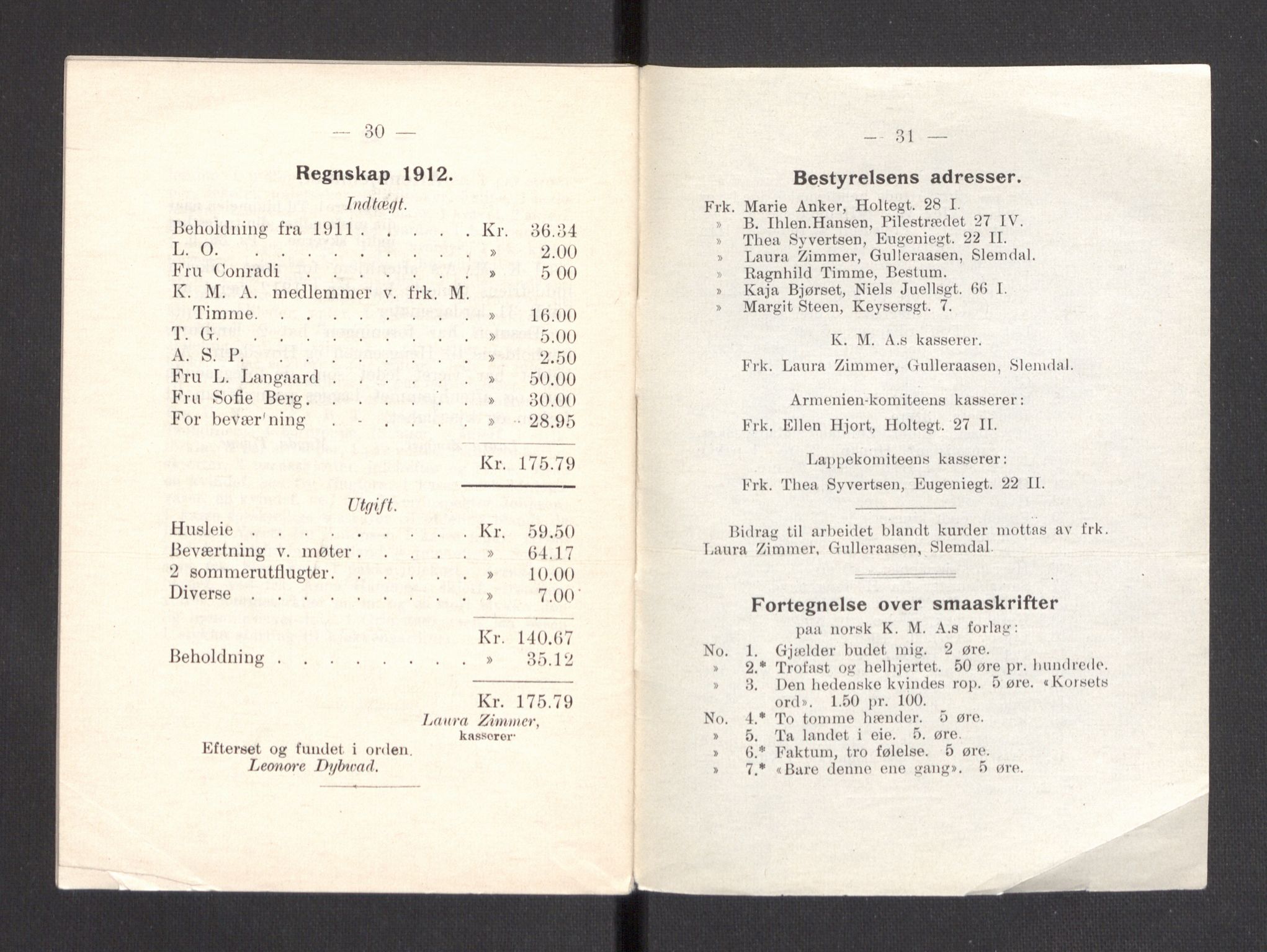 Kvinnelige Misjonsarbeidere, AV/RA-PA-0699/F/Fa/L0001/0007: -- / Årsmeldinger, trykte, 1906-1915