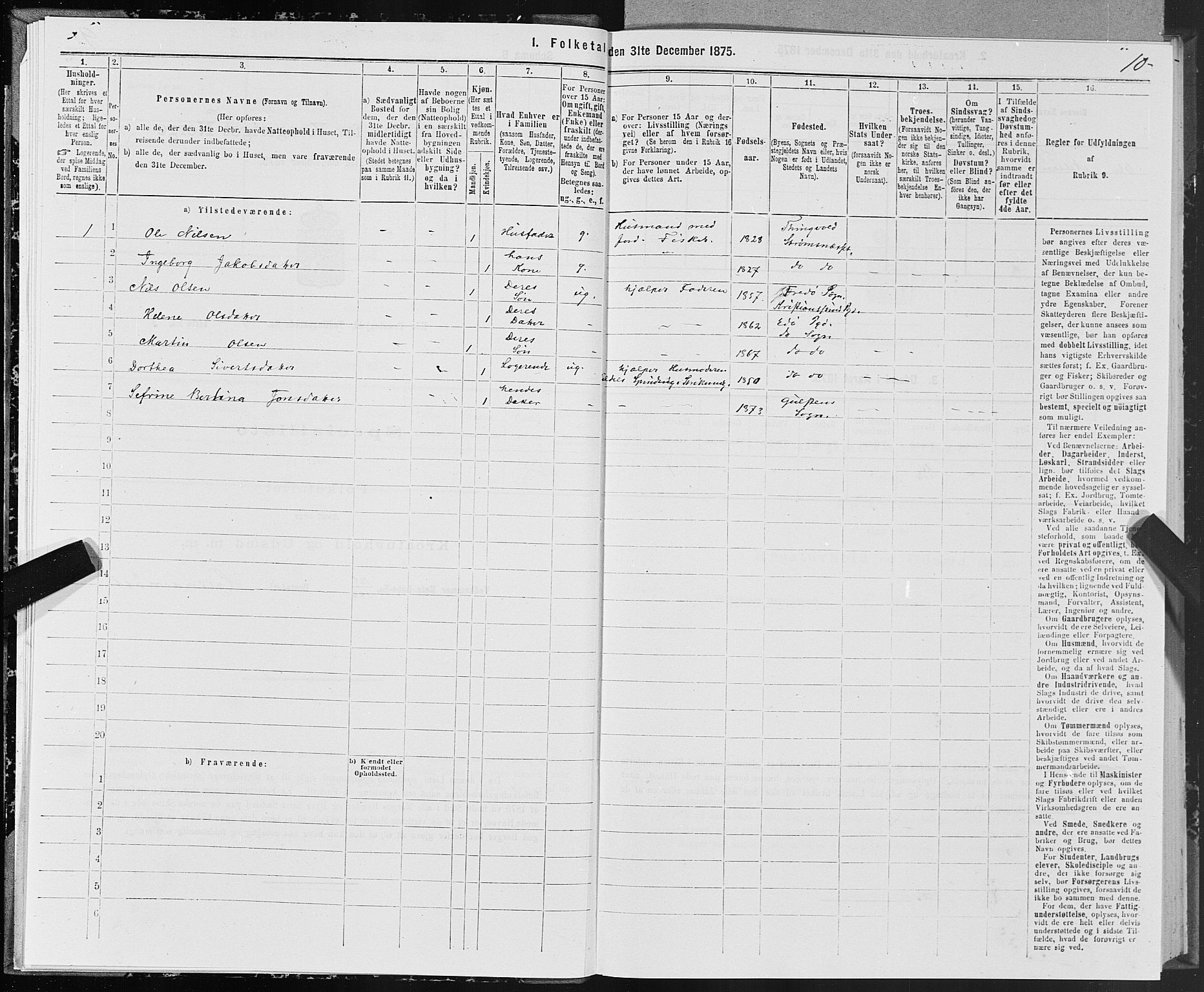 SAT, 1875 census for 1573P Edøy, 1875, p. 4010