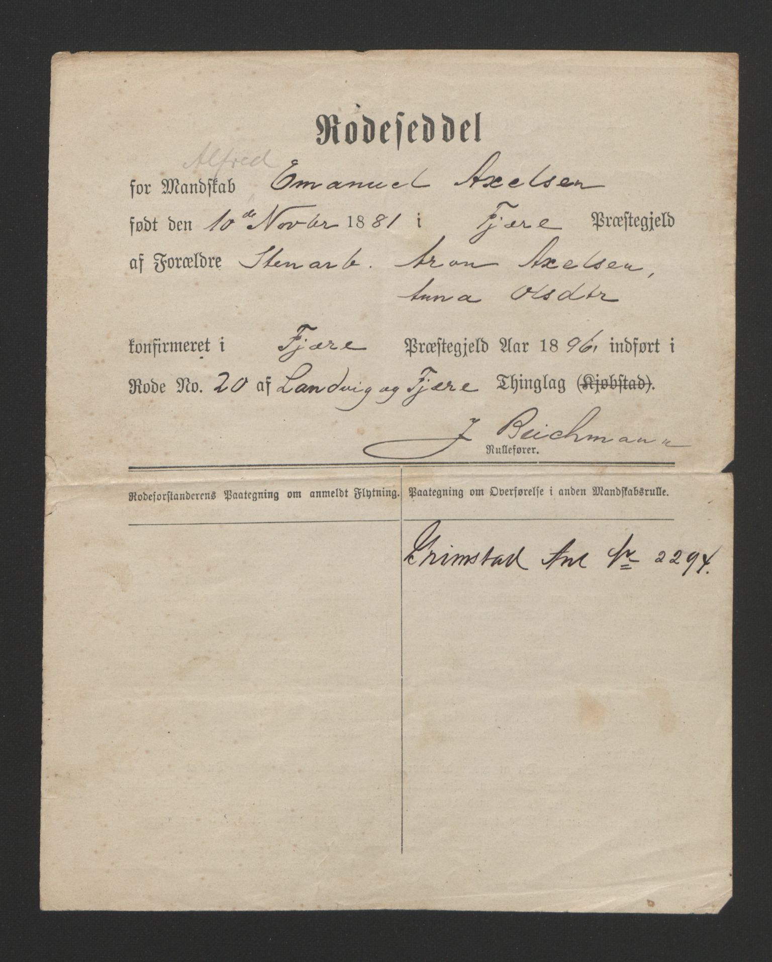 Grimstad mønstringskrets, SAK/2031-0013/F/Fa/L0002: Annotasjonsrulle nr 1921-3452 med register, F-2, 1892-1948, p. 102