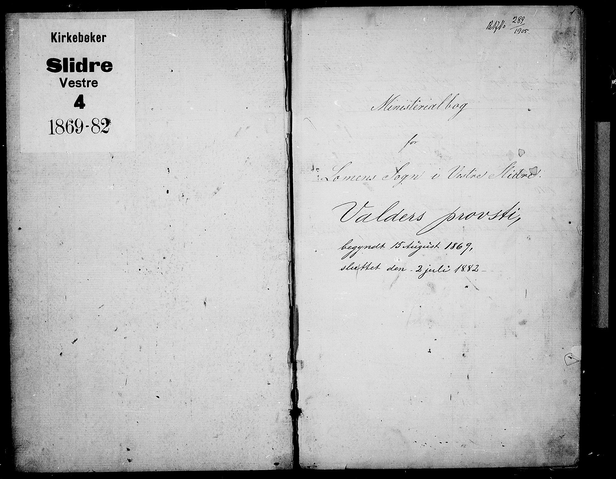 Vestre Slidre prestekontor, SAH/PREST-136/H/Ha/Hab/L0002: Parish register (copy) no. 2, 1869-1882, p. 1