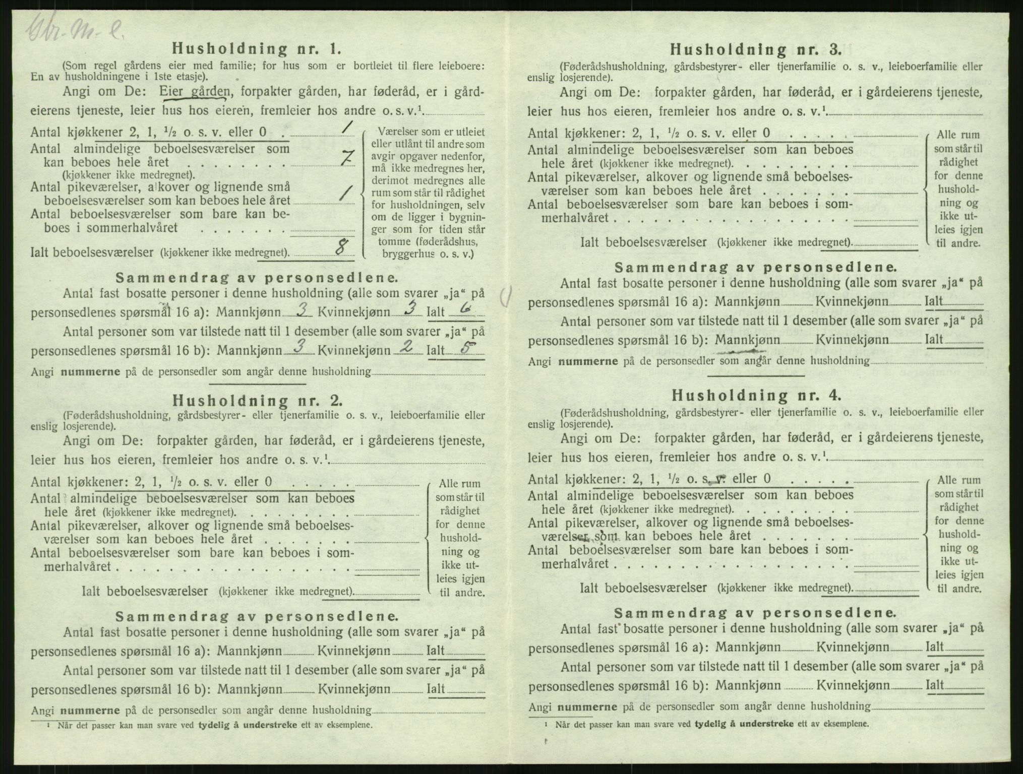 SAT, 1920 census for Kornstad, 1920, p. 328