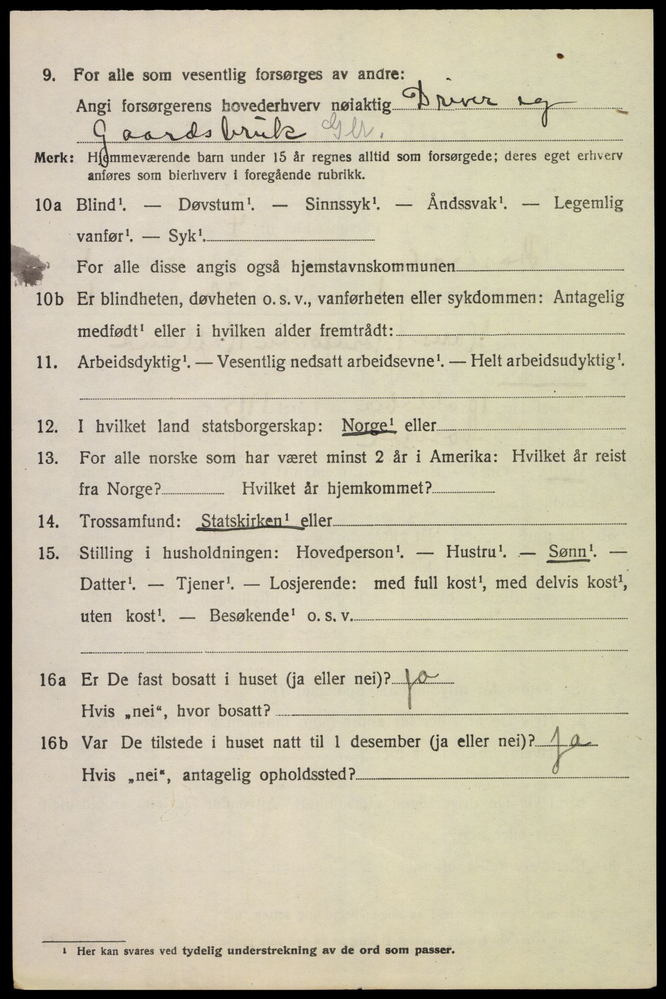 SAK, 1920 census for Åseral, 1920, p. 779