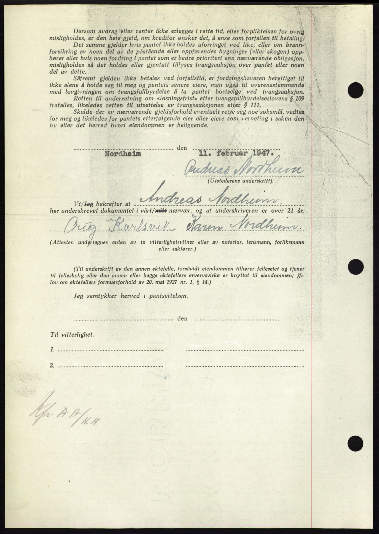 Nordmøre sorenskriveri, AV/SAT-A-4132/1/2/2Ca: Mortgage book no. B95, 1946-1947, Diary no: : 359/1947