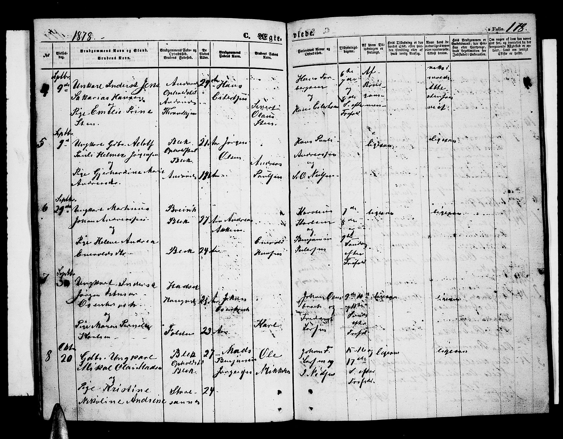 Ministerialprotokoller, klokkerbøker og fødselsregistre - Nordland, AV/SAT-A-1459/899/L1447: Parish register (copy) no. 899C02, 1855-1886, p. 178