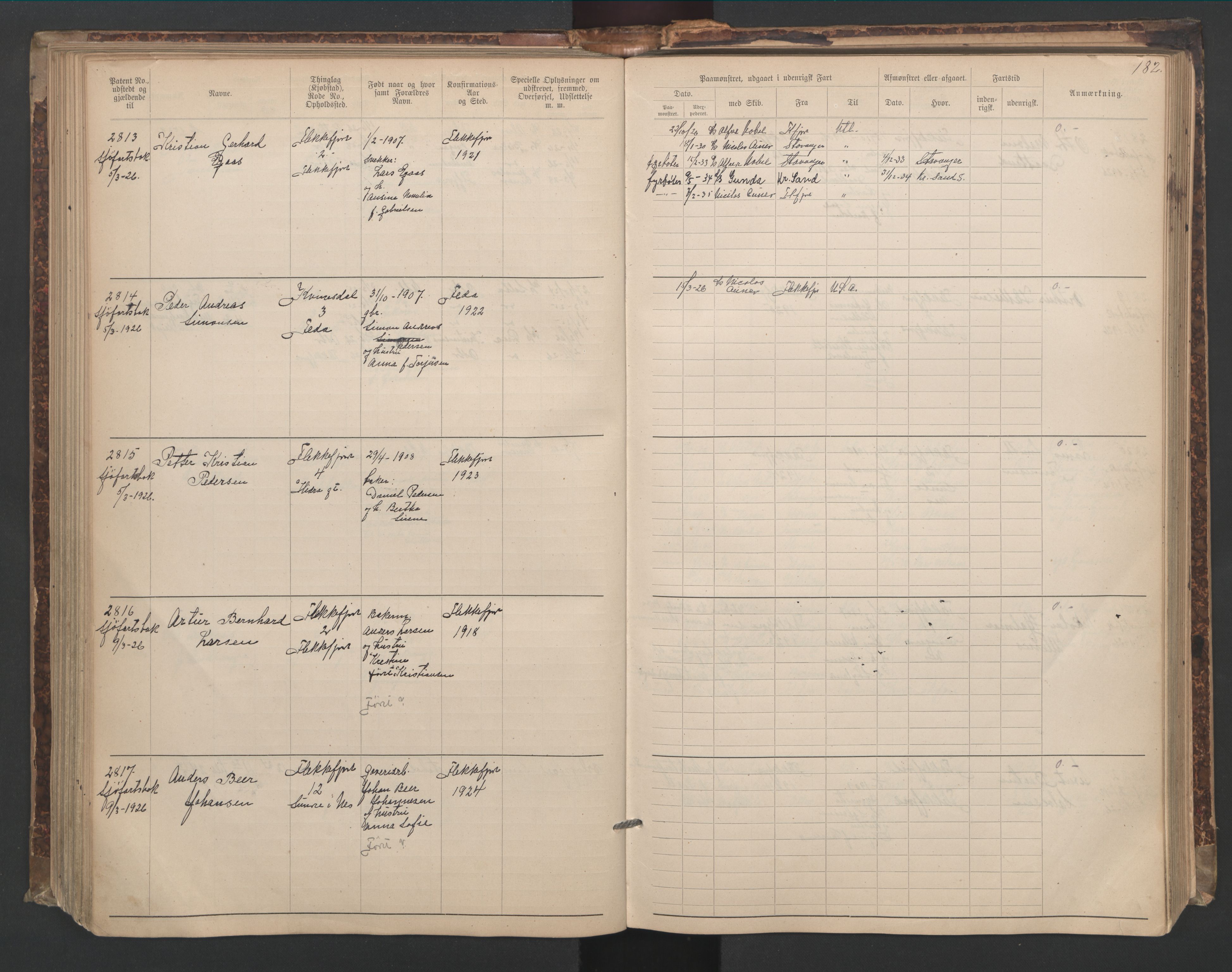 Flekkefjord mønstringskrets, AV/SAK-2031-0018/F/Fa/L0006: Annotasjonsrulle nr 1916-2964 med register, Æ-3, 1891-1948, p. 213