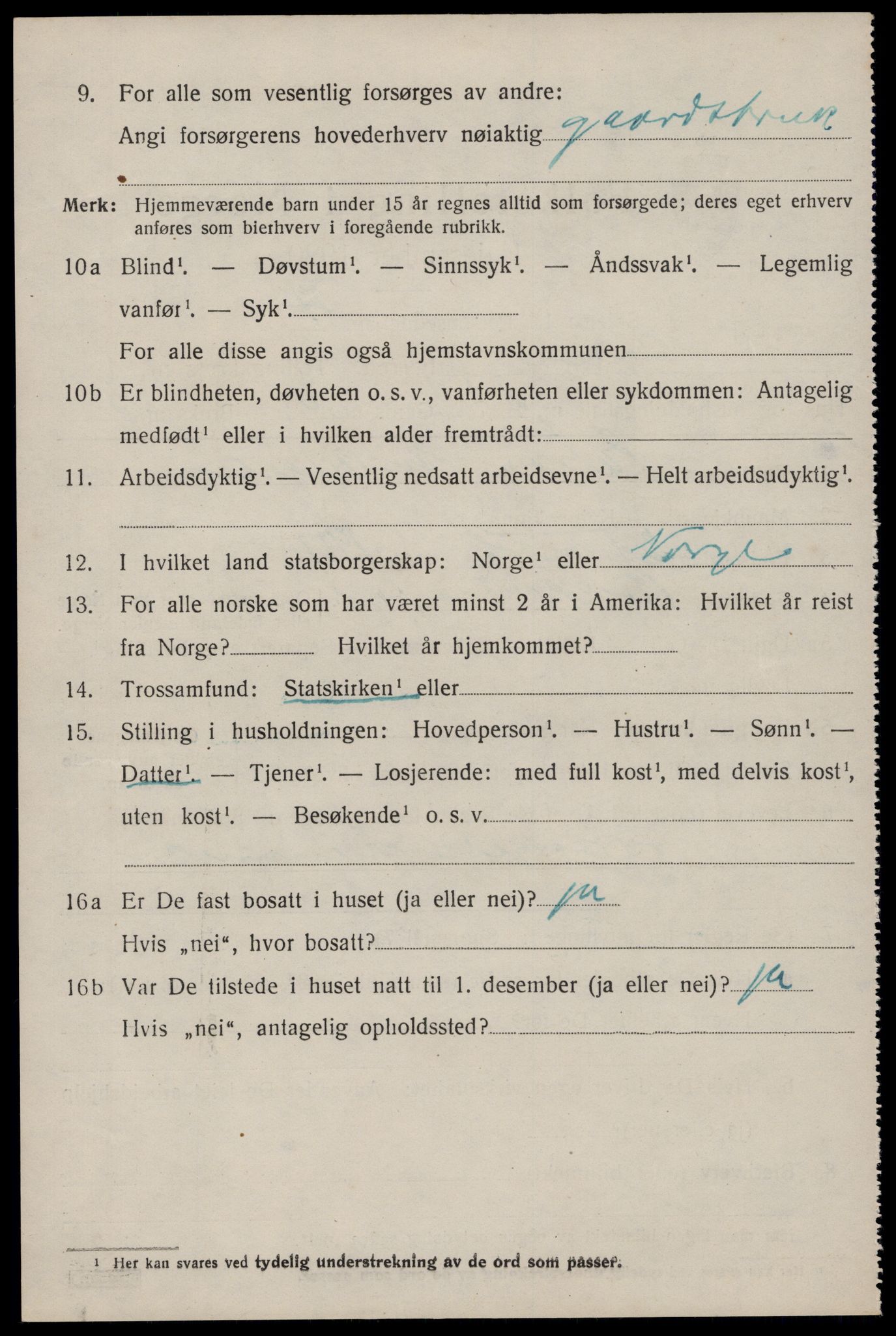 SAST, 1920 census for Ogna, 1920, p. 806