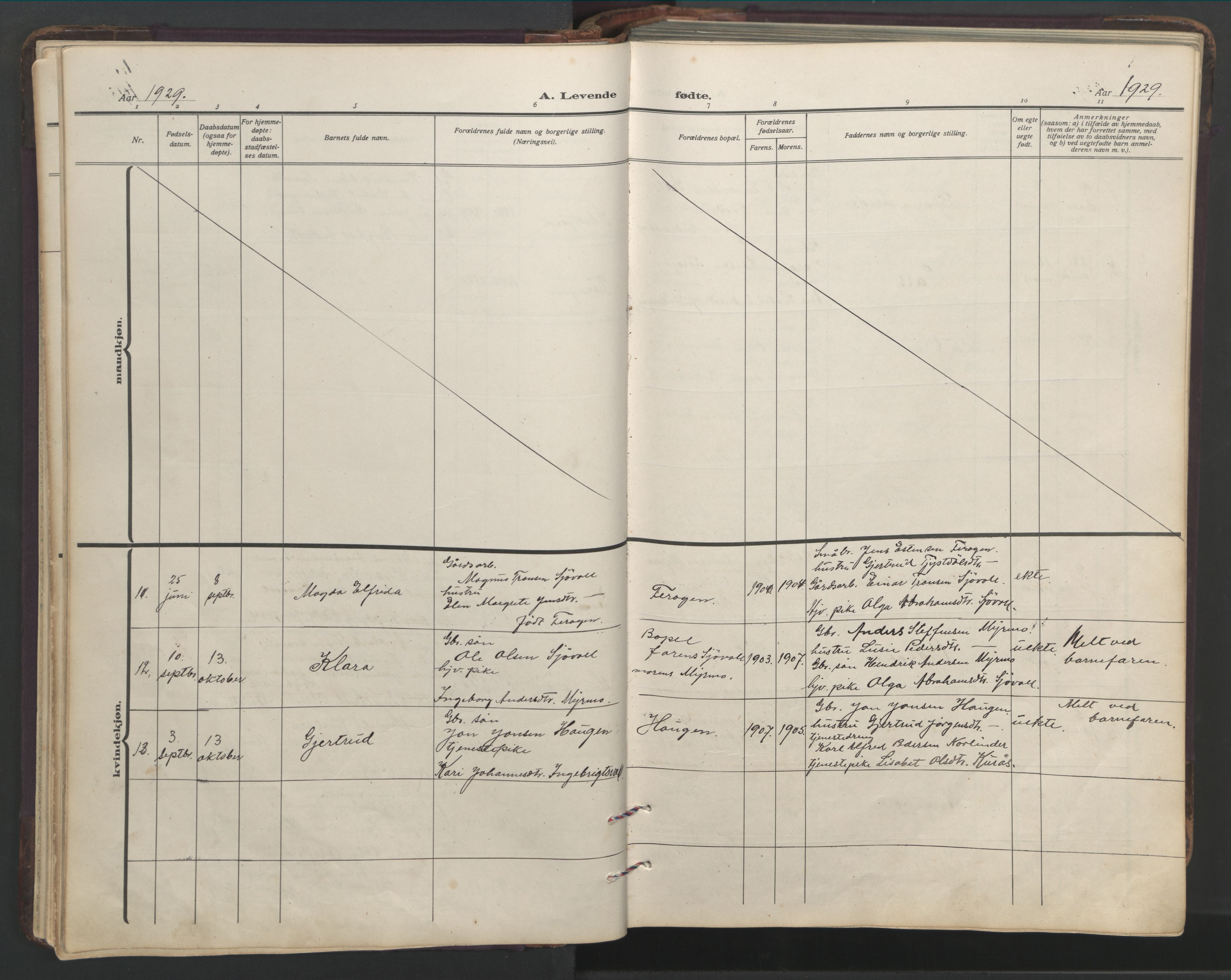 Ministerialprotokoller, klokkerbøker og fødselsregistre - Sør-Trøndelag, SAT/A-1456/683/L0951: Parish register (copy) no. 683C03, 1919-1970