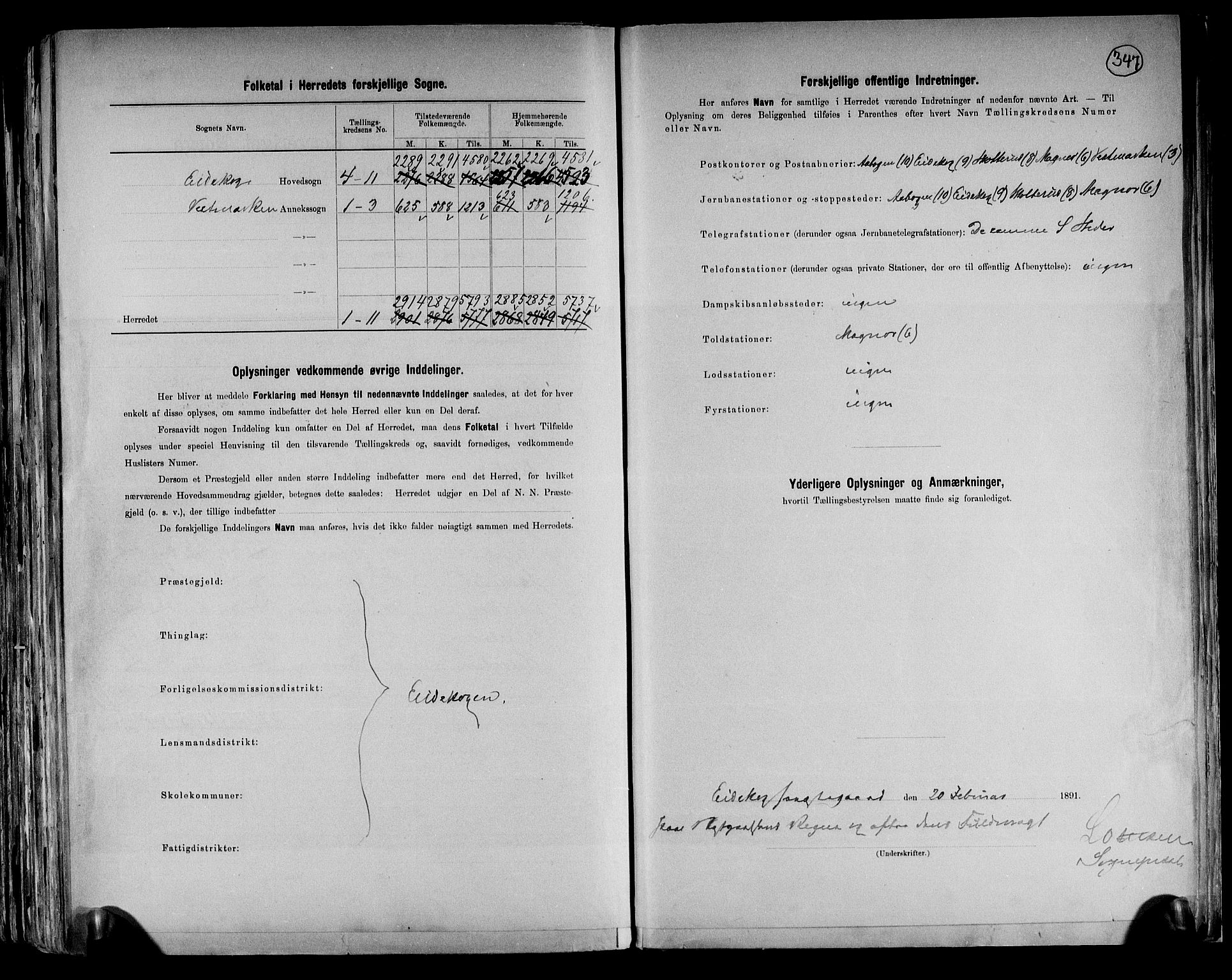 RA, 1891 census for 0420 Eidskog, 1891, p. 3