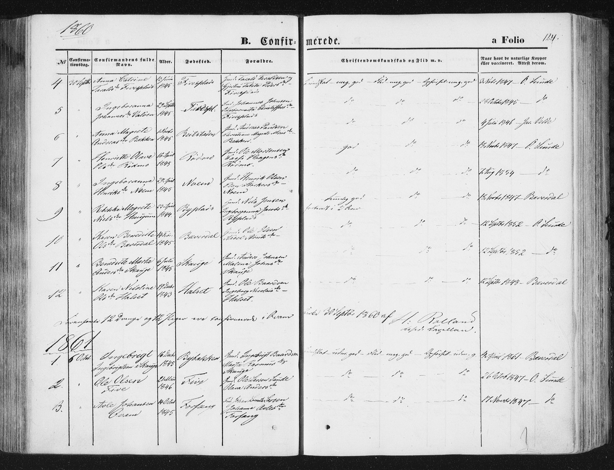 Ministerialprotokoller, klokkerbøker og fødselsregistre - Nord-Trøndelag, SAT/A-1458/746/L0447: Parish register (official) no. 746A06, 1860-1877, p. 124