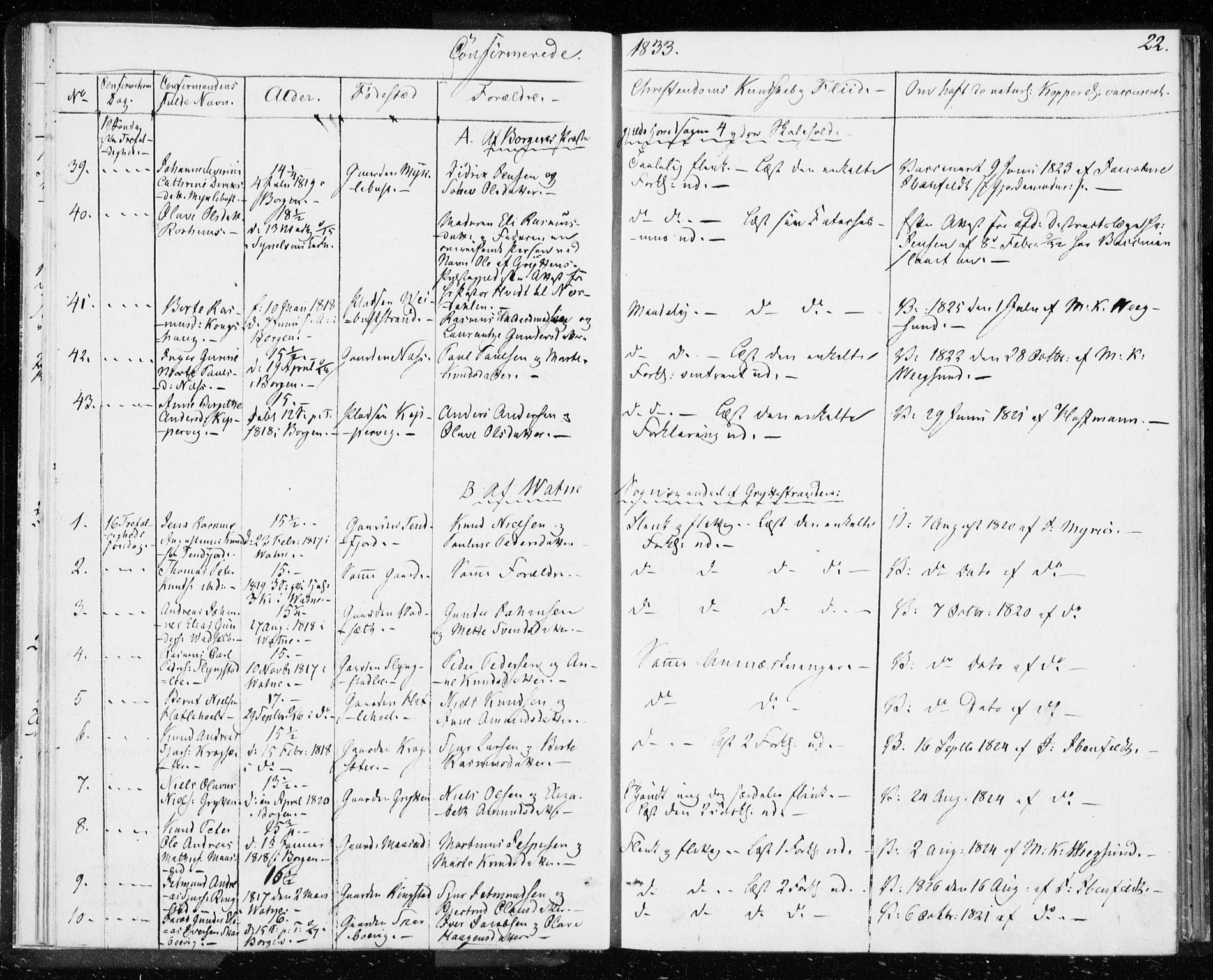 Ministerialprotokoller, klokkerbøker og fødselsregistre - Møre og Romsdal, SAT/A-1454/528/L0414: Curate's parish register no. 528B02, 1833-1844, p. 22