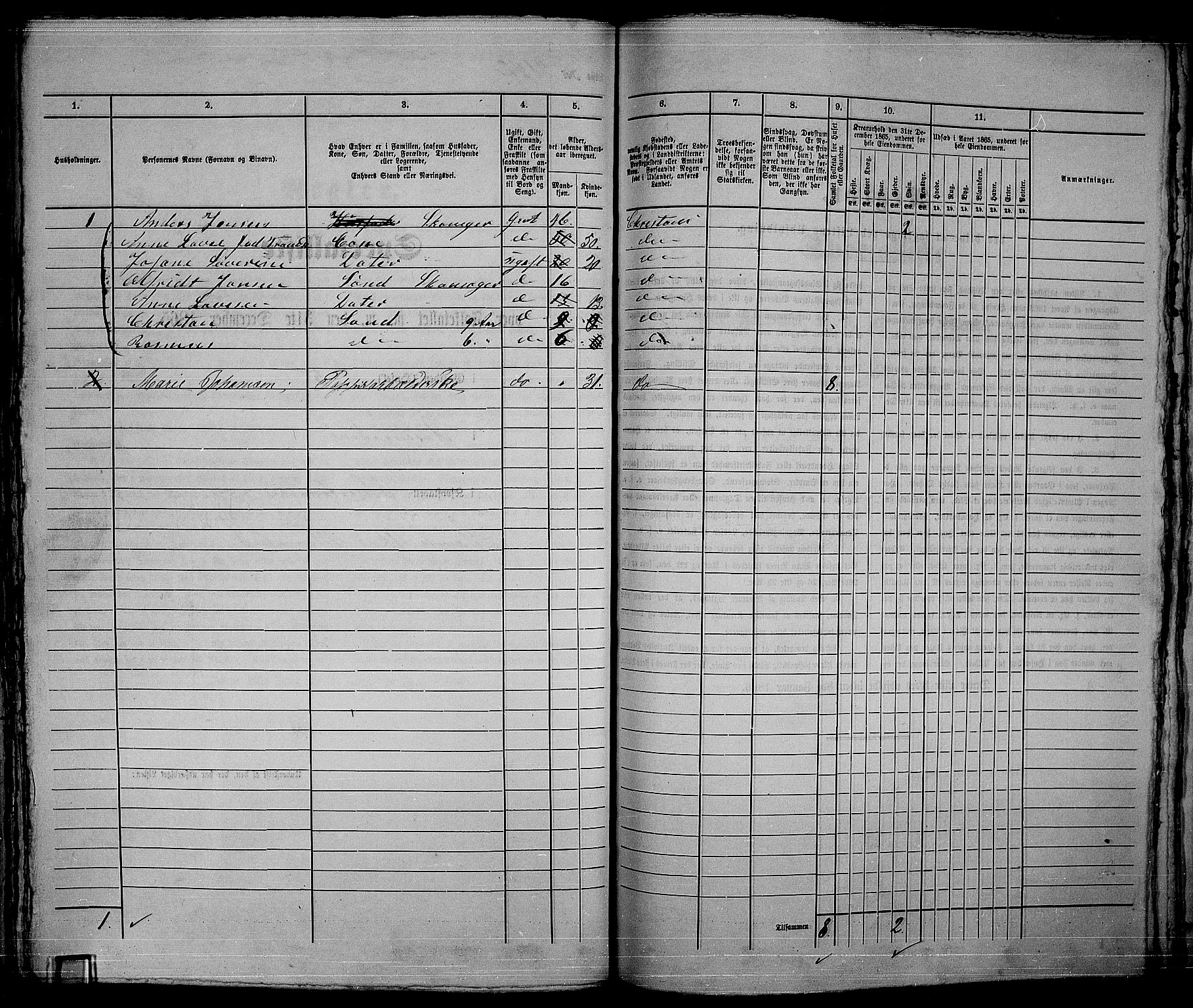 RA, 1865 census for Kristiania, 1865, p. 4781