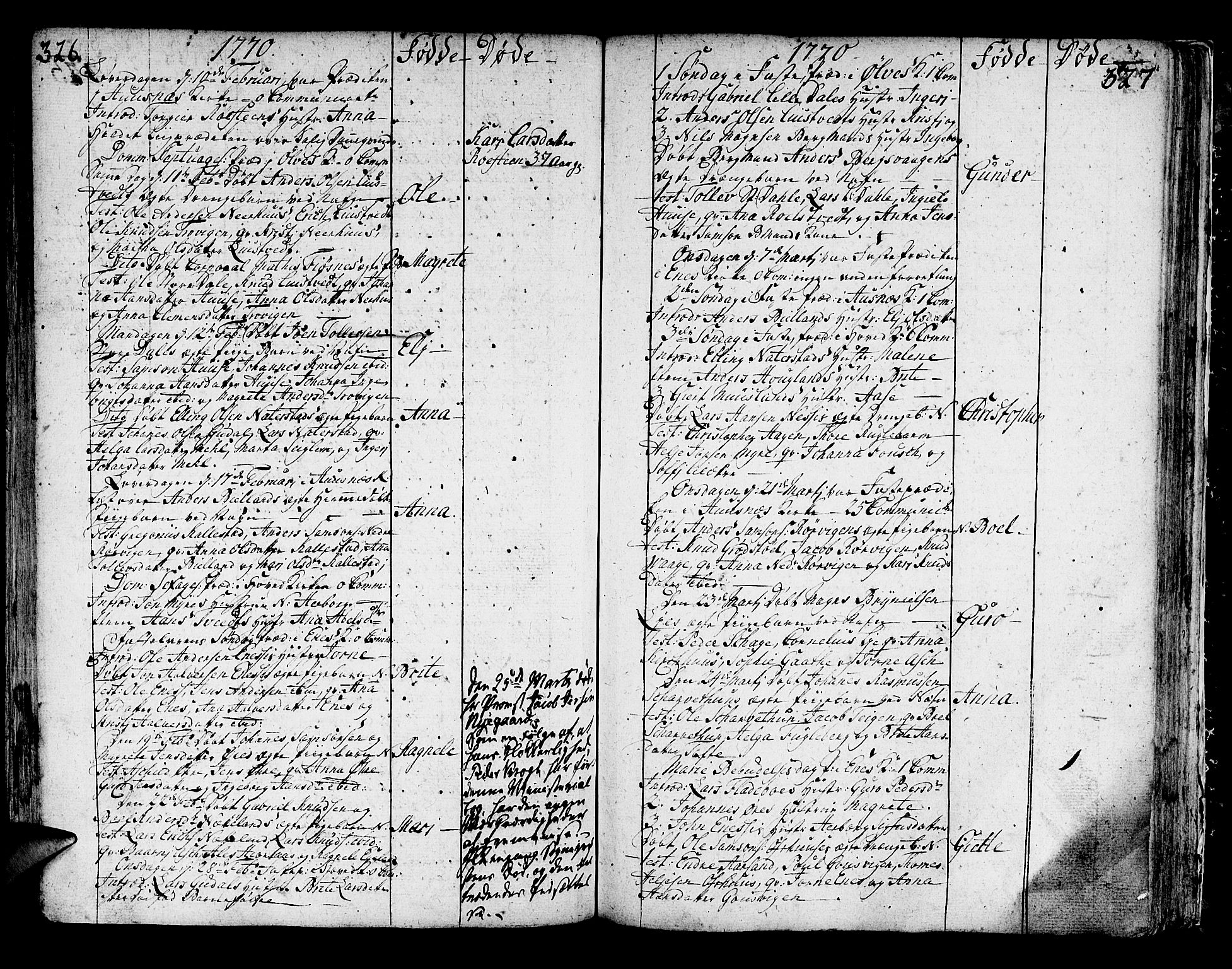 Kvinnherad sokneprestembete, AV/SAB-A-76401/H/Haa: Parish register (official) no. A 3, 1754-1777, p. 326-327