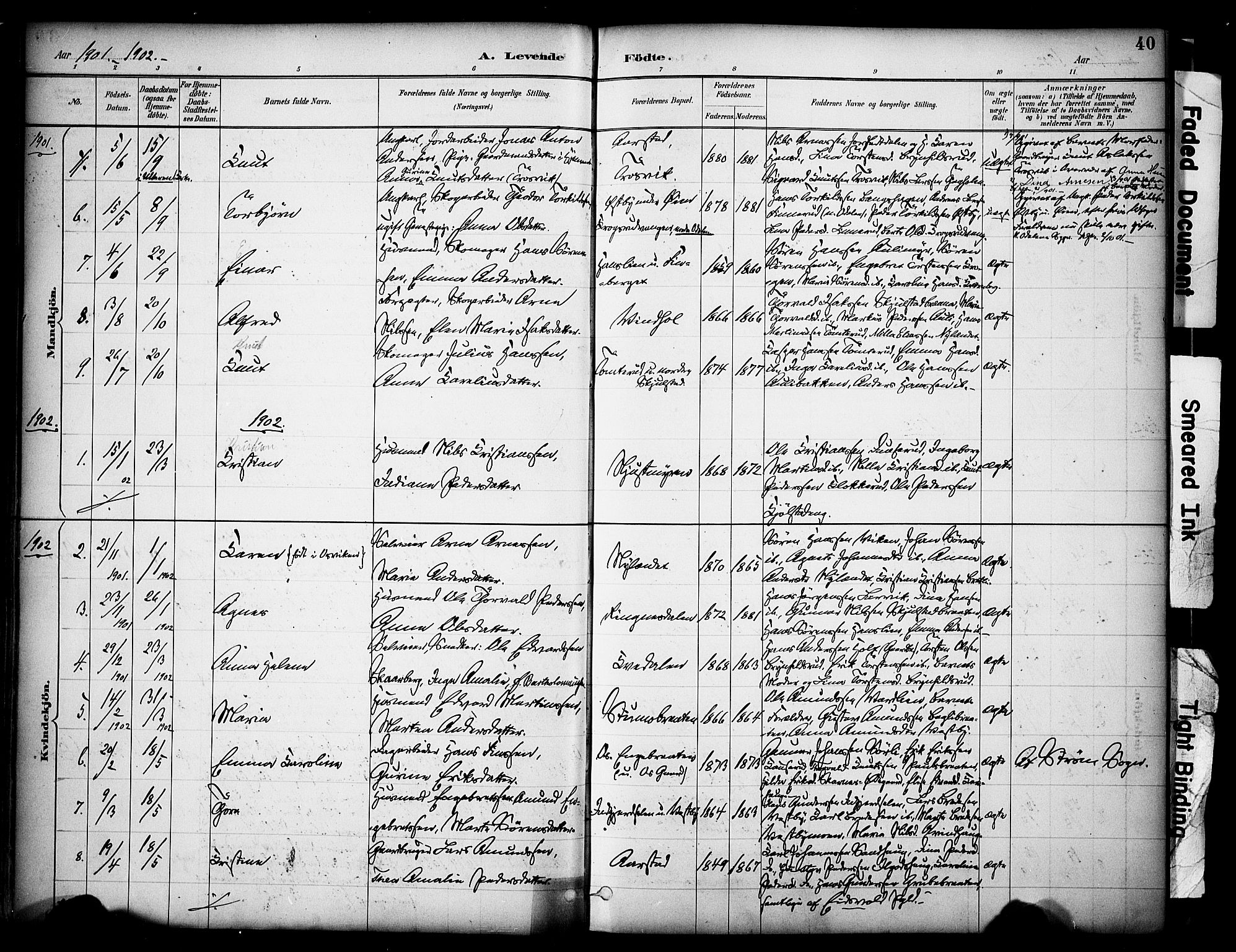 Sør-Odal prestekontor, AV/SAH-PREST-030/H/Ha/Haa/L0009: Parish register (official) no. 9, 1886-1926, p. 40