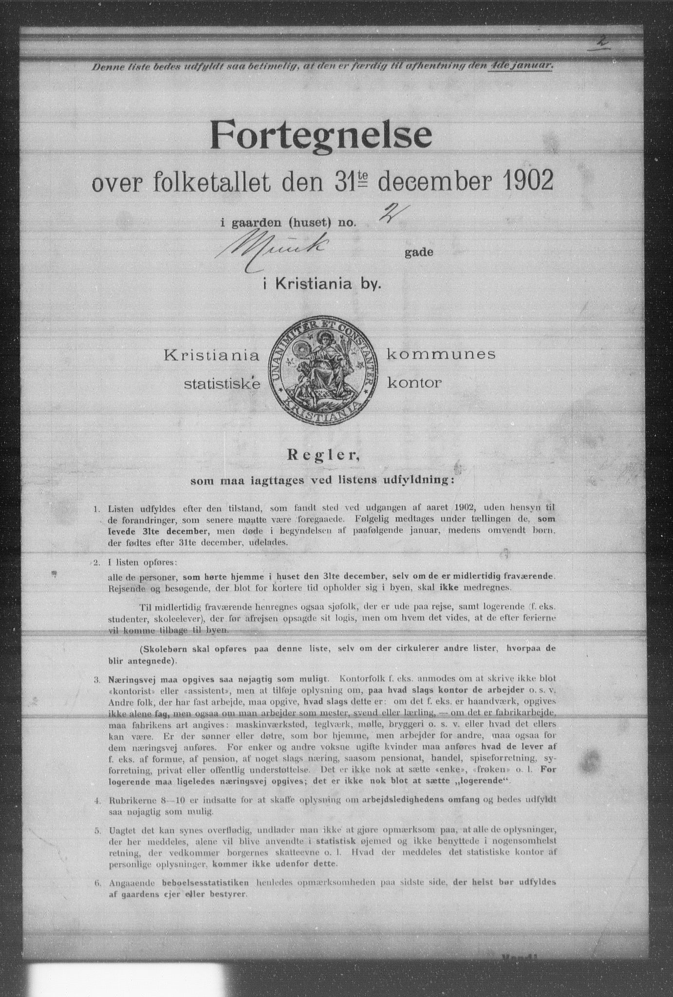 OBA, Municipal Census 1902 for Kristiania, 1902, p. 12890