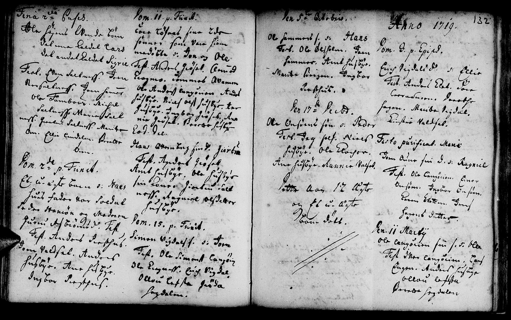 Ministerialprotokoller, klokkerbøker og fødselsregistre - Sør-Trøndelag, SAT/A-1456/666/L0783: Parish register (official) no. 666A01, 1702-1753, p. 132
