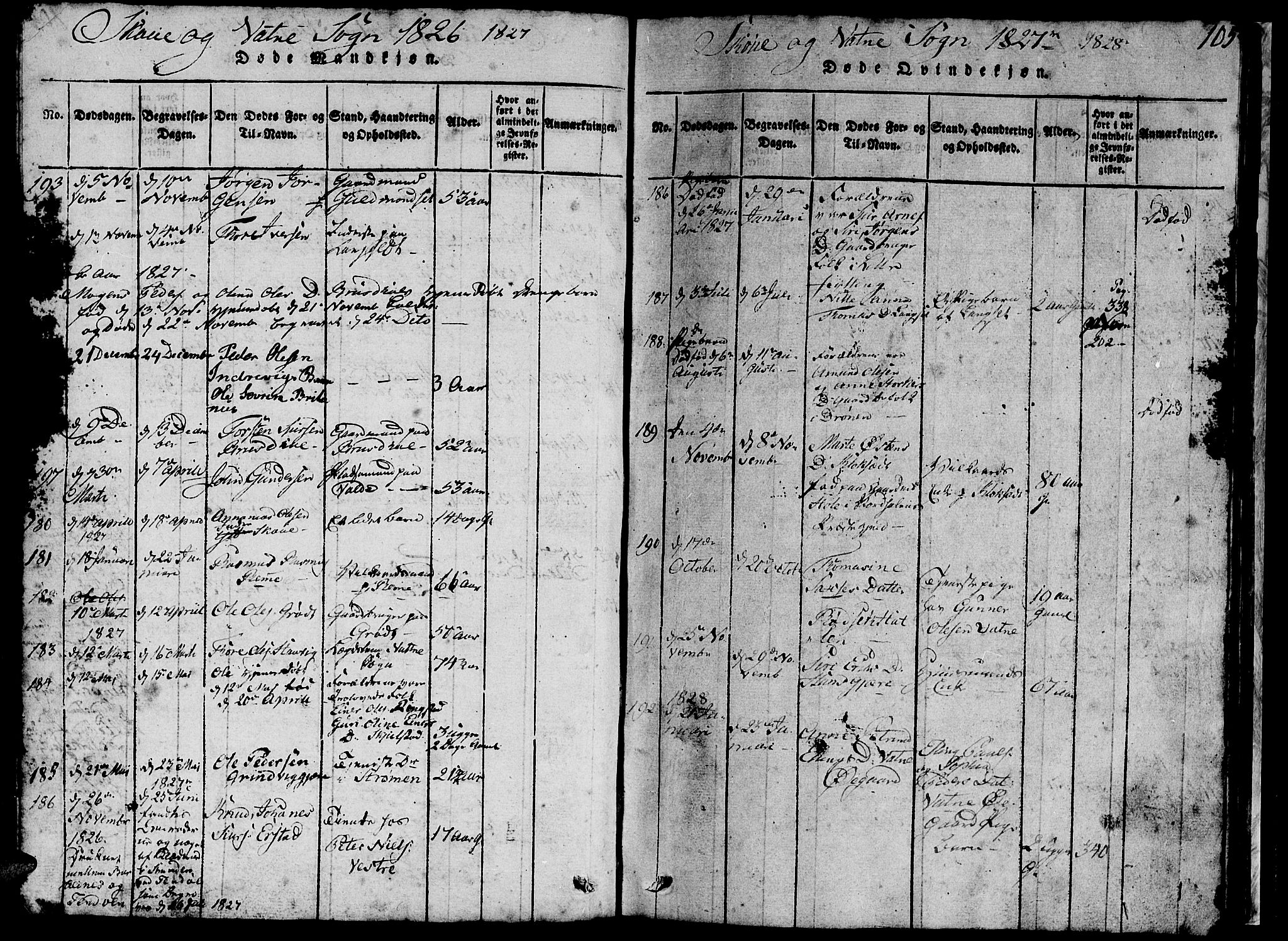 Ministerialprotokoller, klokkerbøker og fødselsregistre - Møre og Romsdal, AV/SAT-A-1454/524/L0360: Parish register (copy) no. 524C01, 1816-1830, p. 105