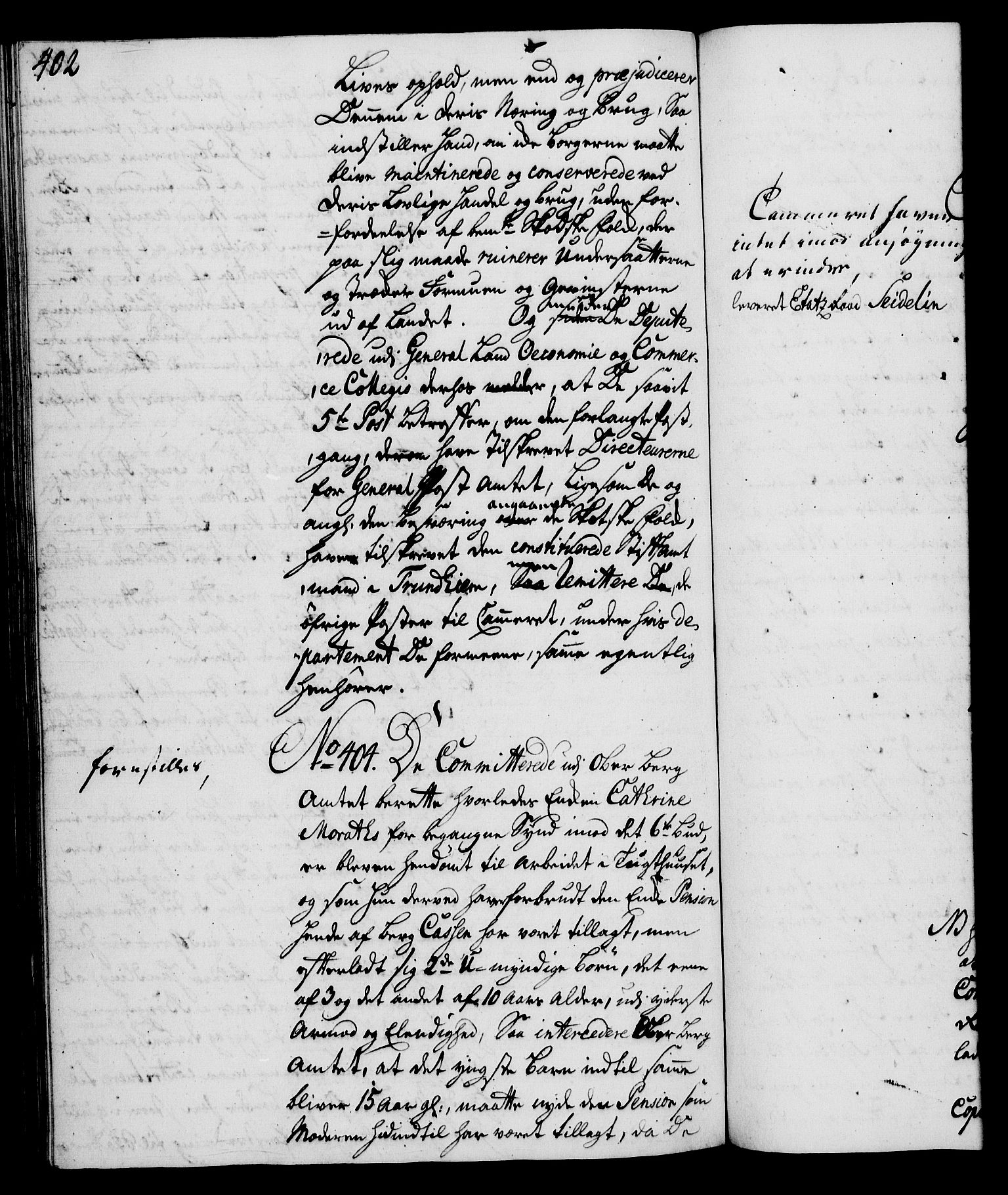 Rentekammeret, Kammerkanselliet, RA/EA-3111/G/Gh/Gha/L0025: Norsk ekstraktmemorialprotokoll (merket RK 53.70), 1743-1744, p. 402
