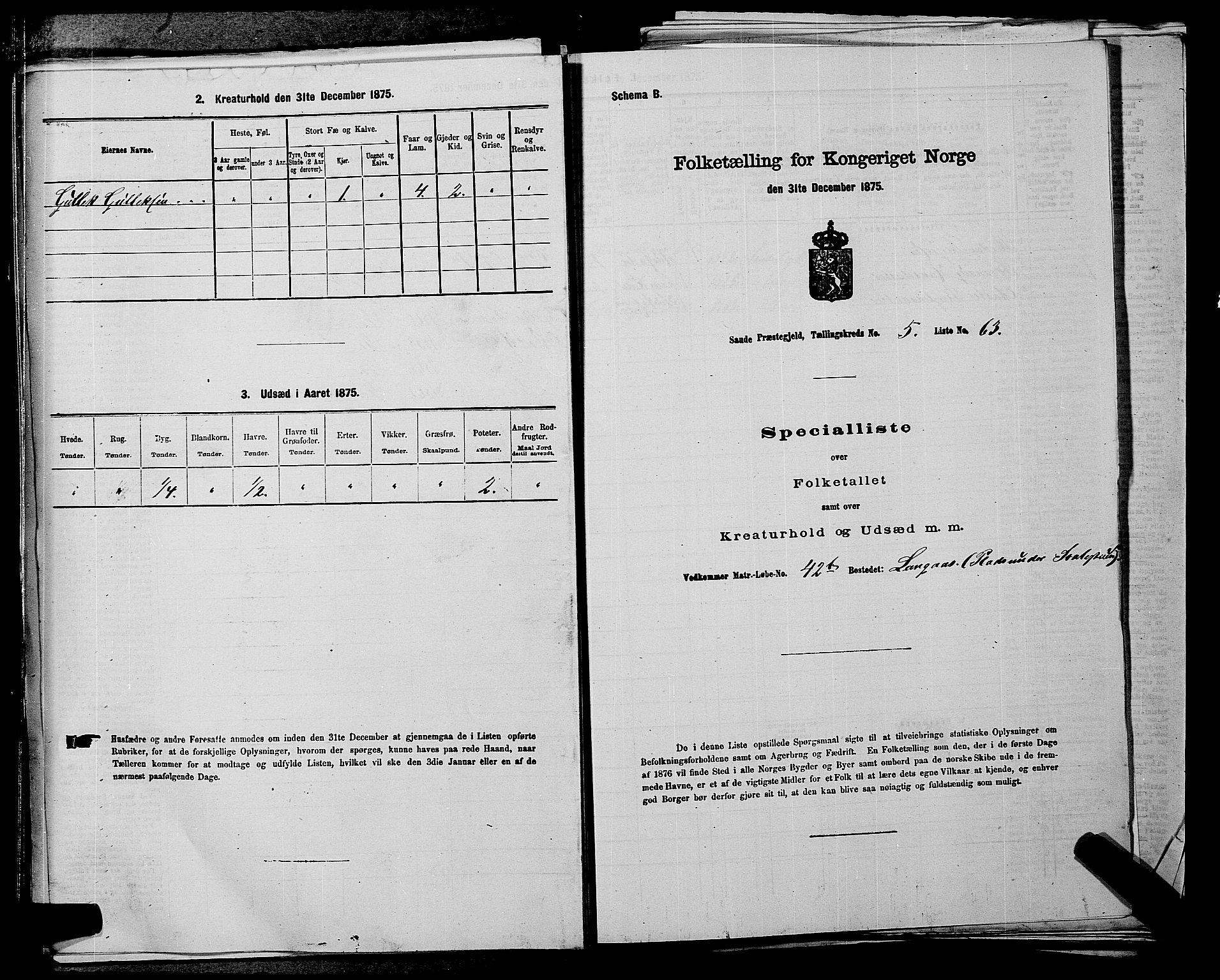 SAKO, 1875 census for 0822P Sauherad, 1875, p. 678