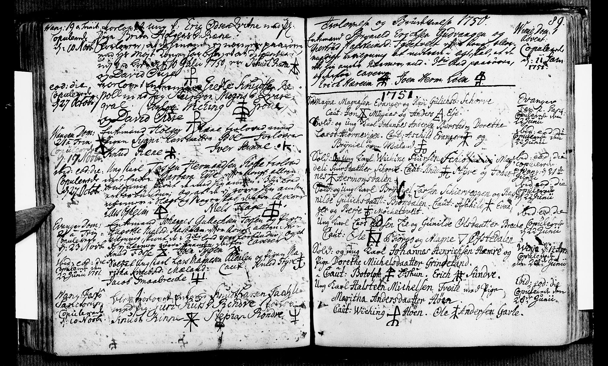 Voss sokneprestembete, AV/SAB-A-79001/H/Haa: Parish register (official) no. A 7, 1731-1773, p. 89