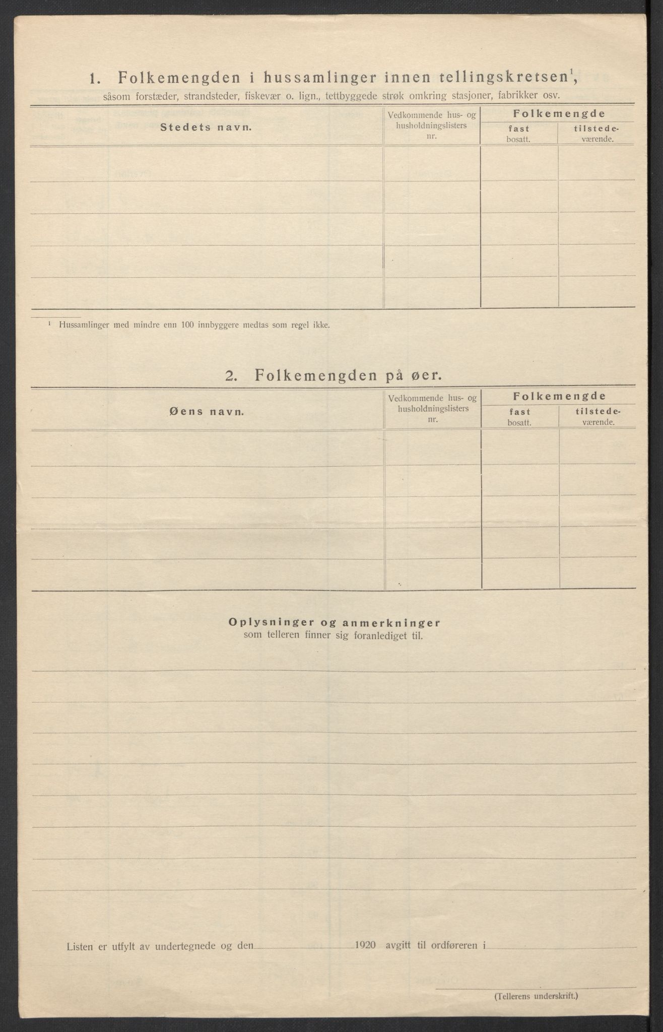 SAT, 1920 census for Tysfjord, 1920, p. 31