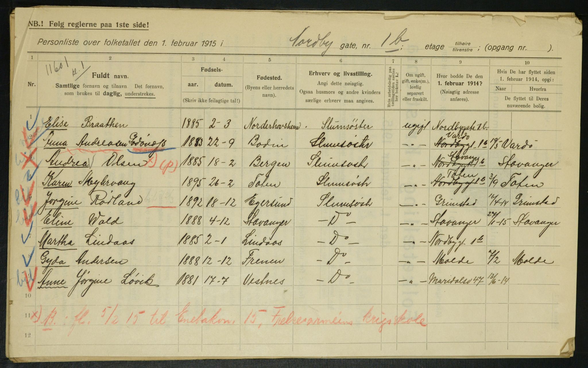 OBA, Municipal Census 1915 for Kristiania, 1915, p. 70890