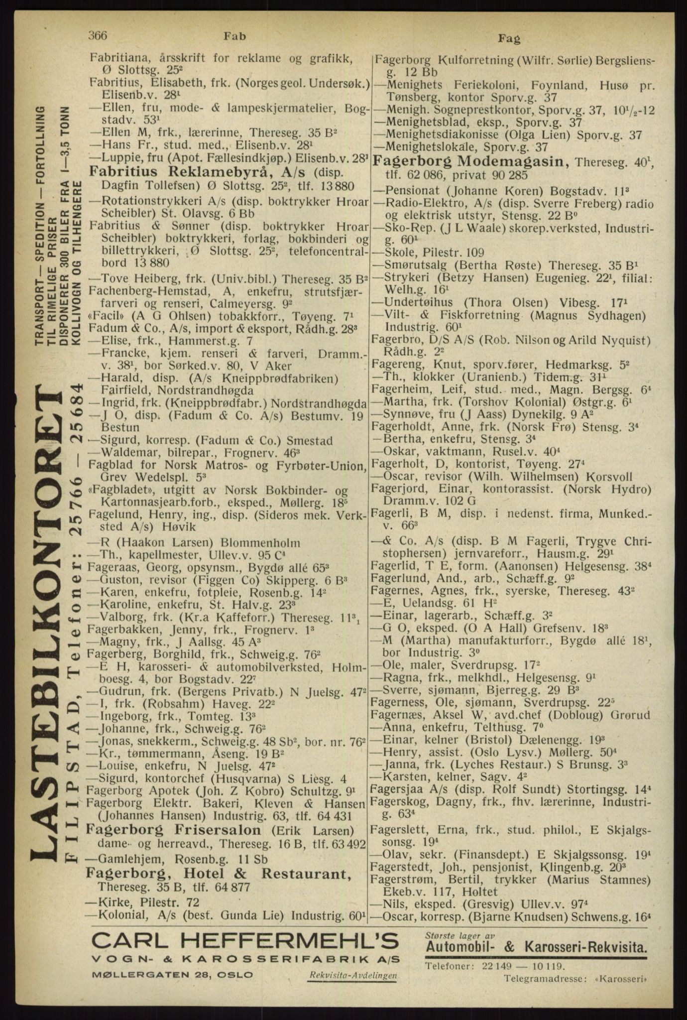 Kristiania/Oslo adressebok, PUBL/-, 1933, p. 366